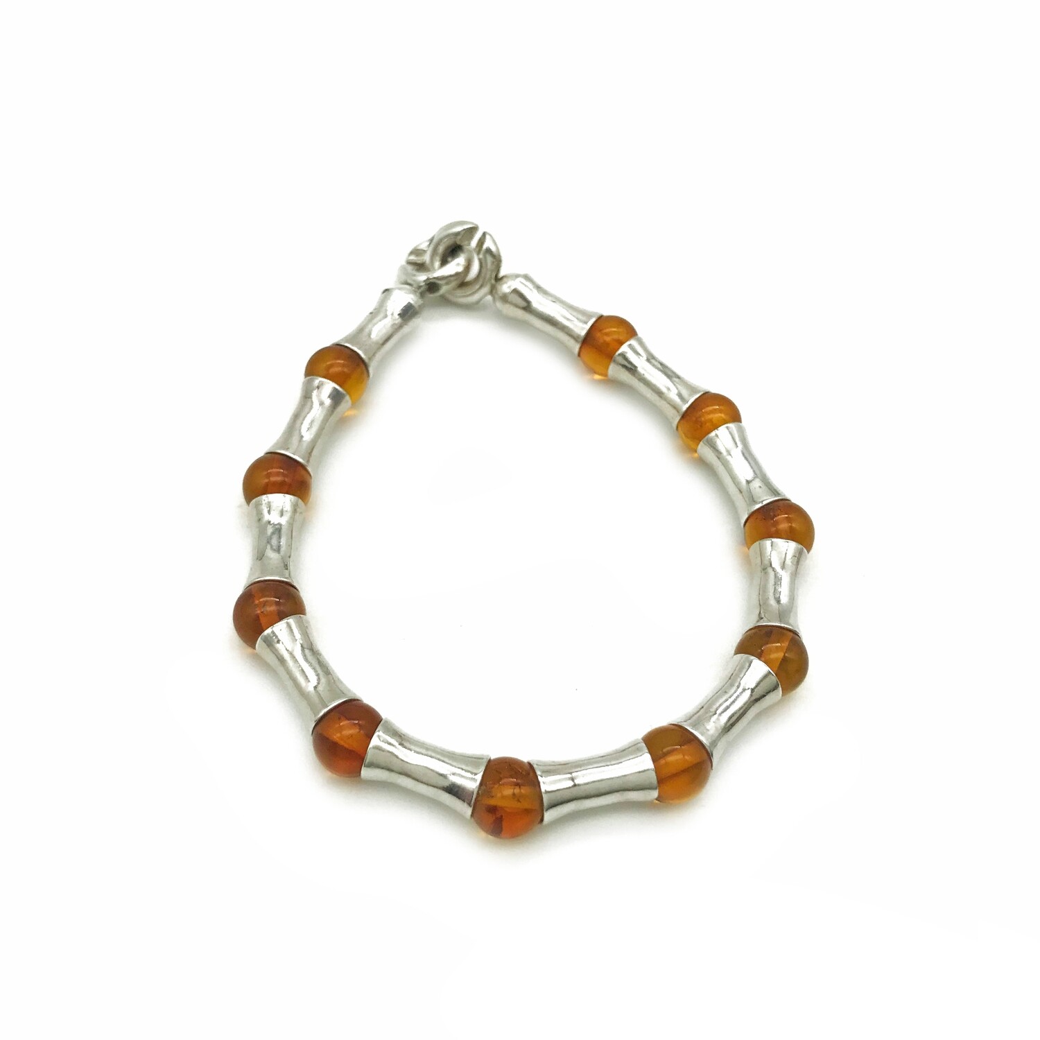 Silver and Amber Bracelet