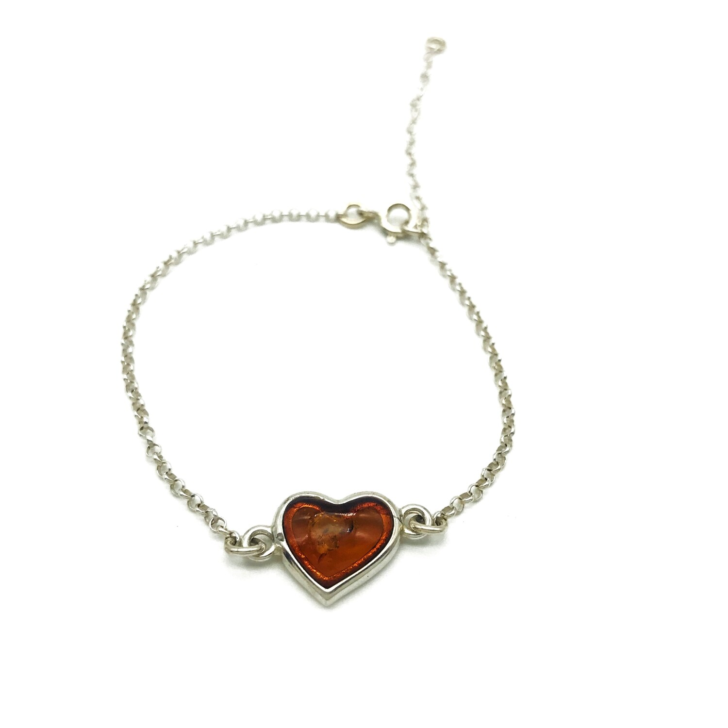 Silver and Amber Bracelet