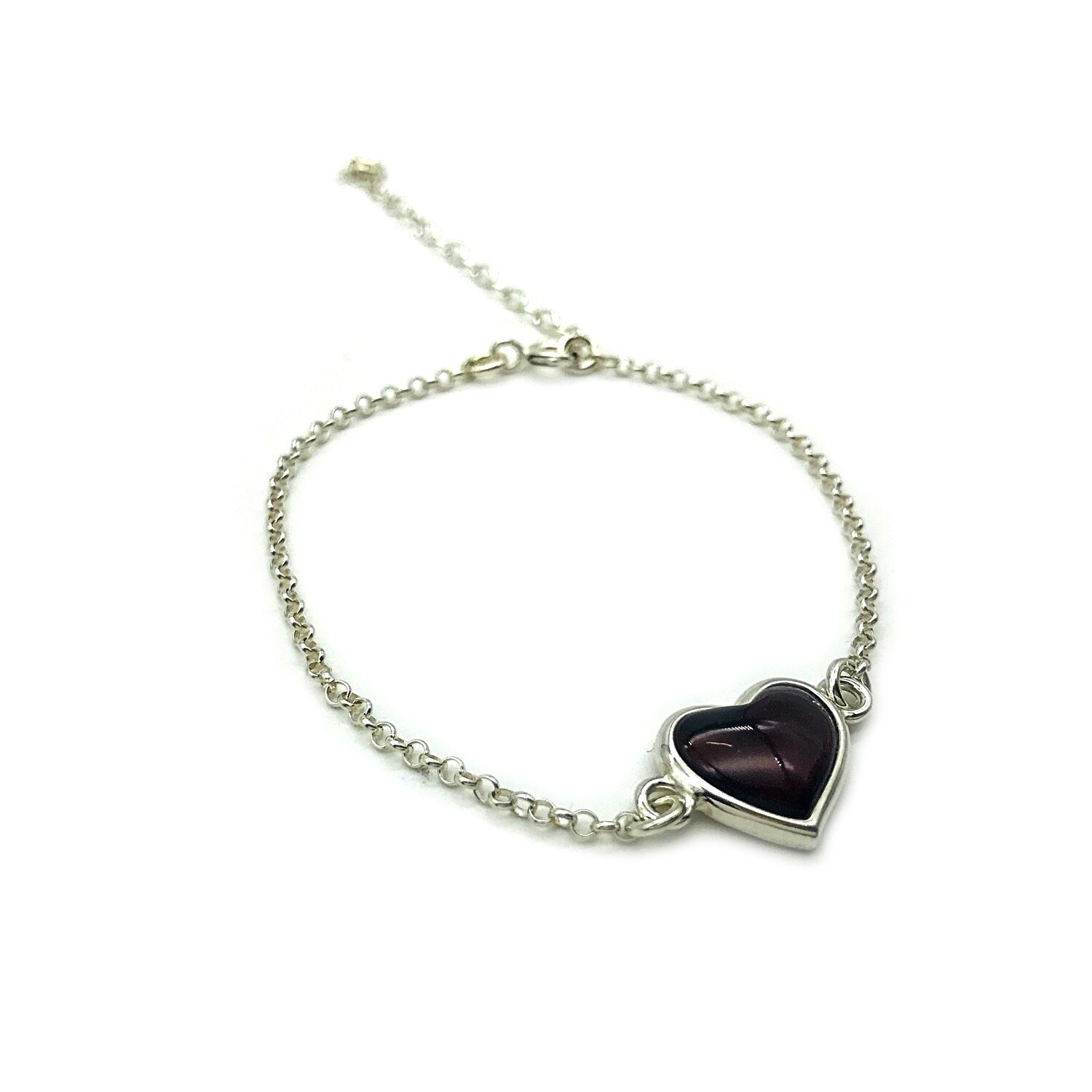 Silver and Amber Bracelet
