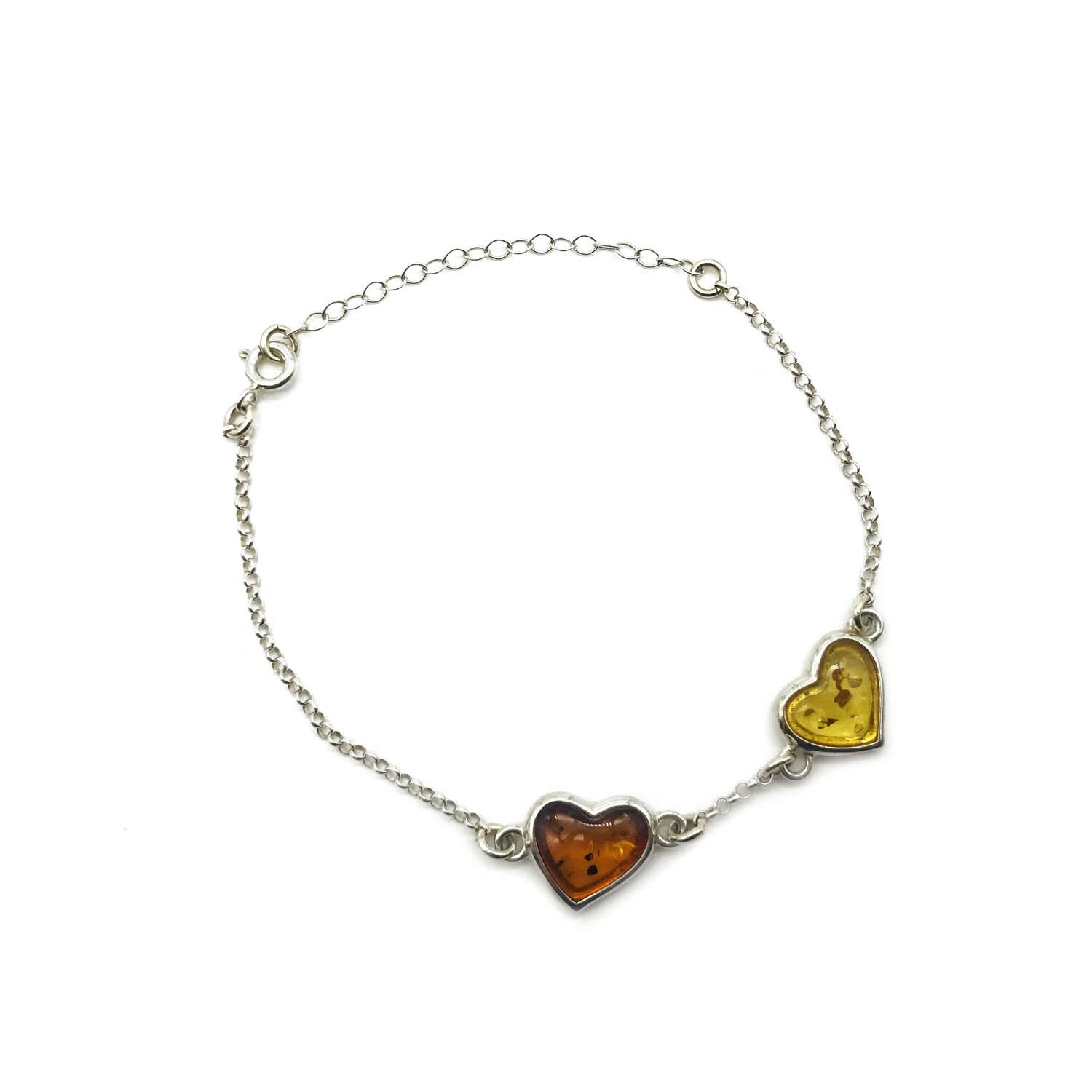 Silver and Amber Bracelet