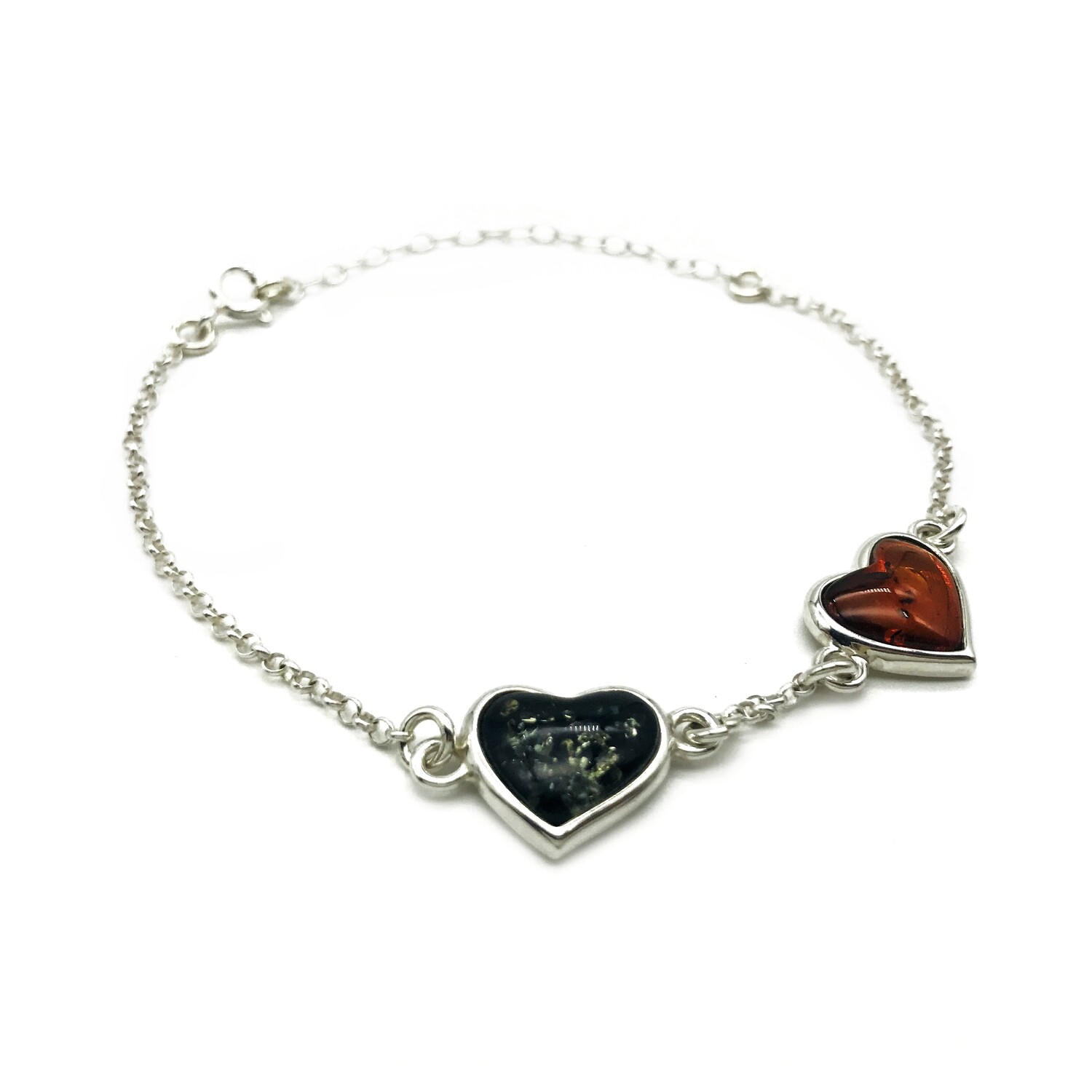 Silver and Amber Bracelet