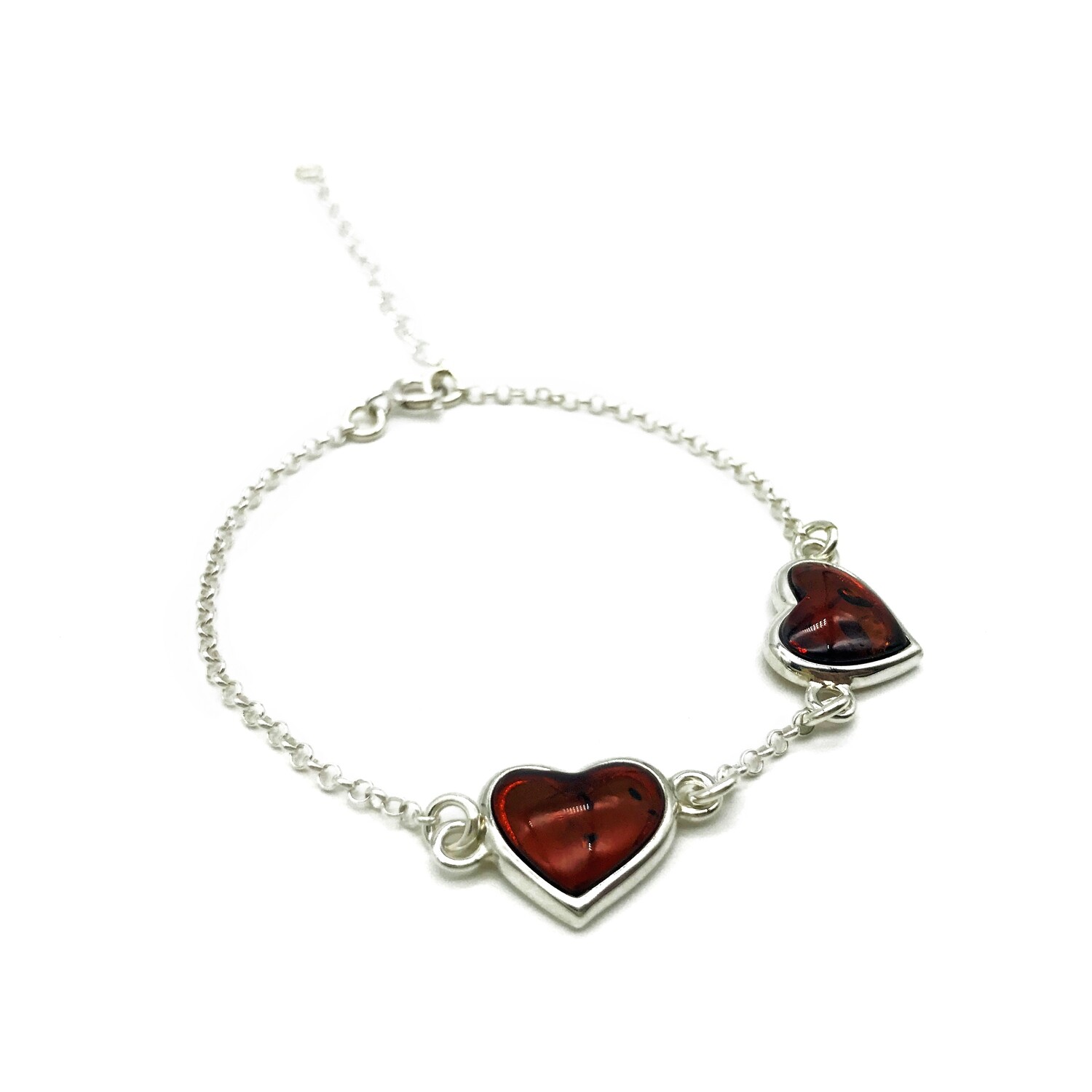 Silver and Amber Bracelet