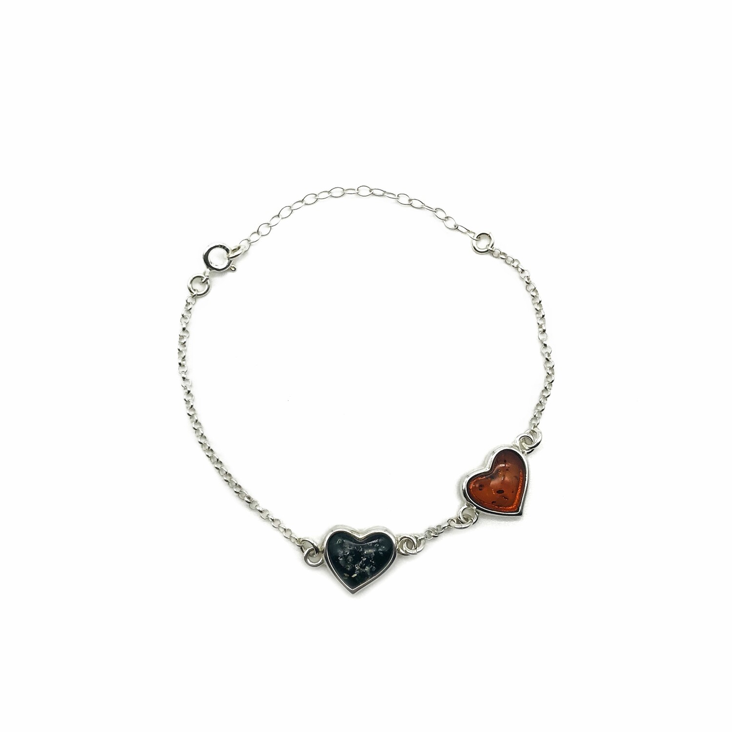Silver and Amber Bracelet