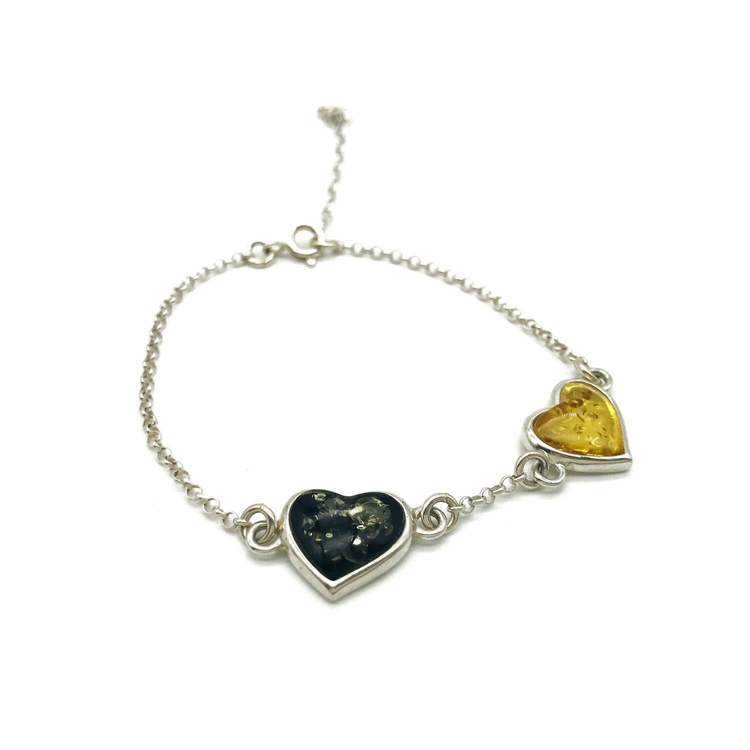 Silver and Amber Bracelet