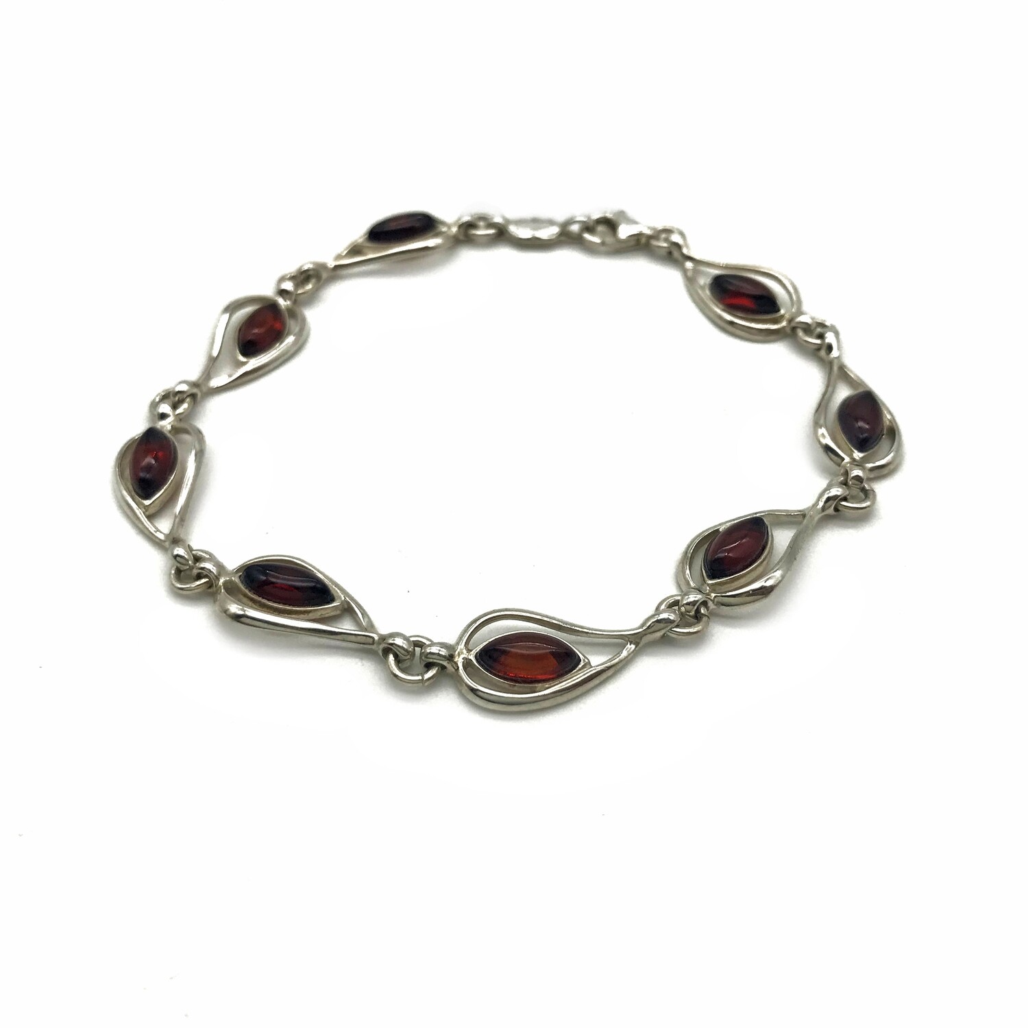 Silver and Amber Bracelet