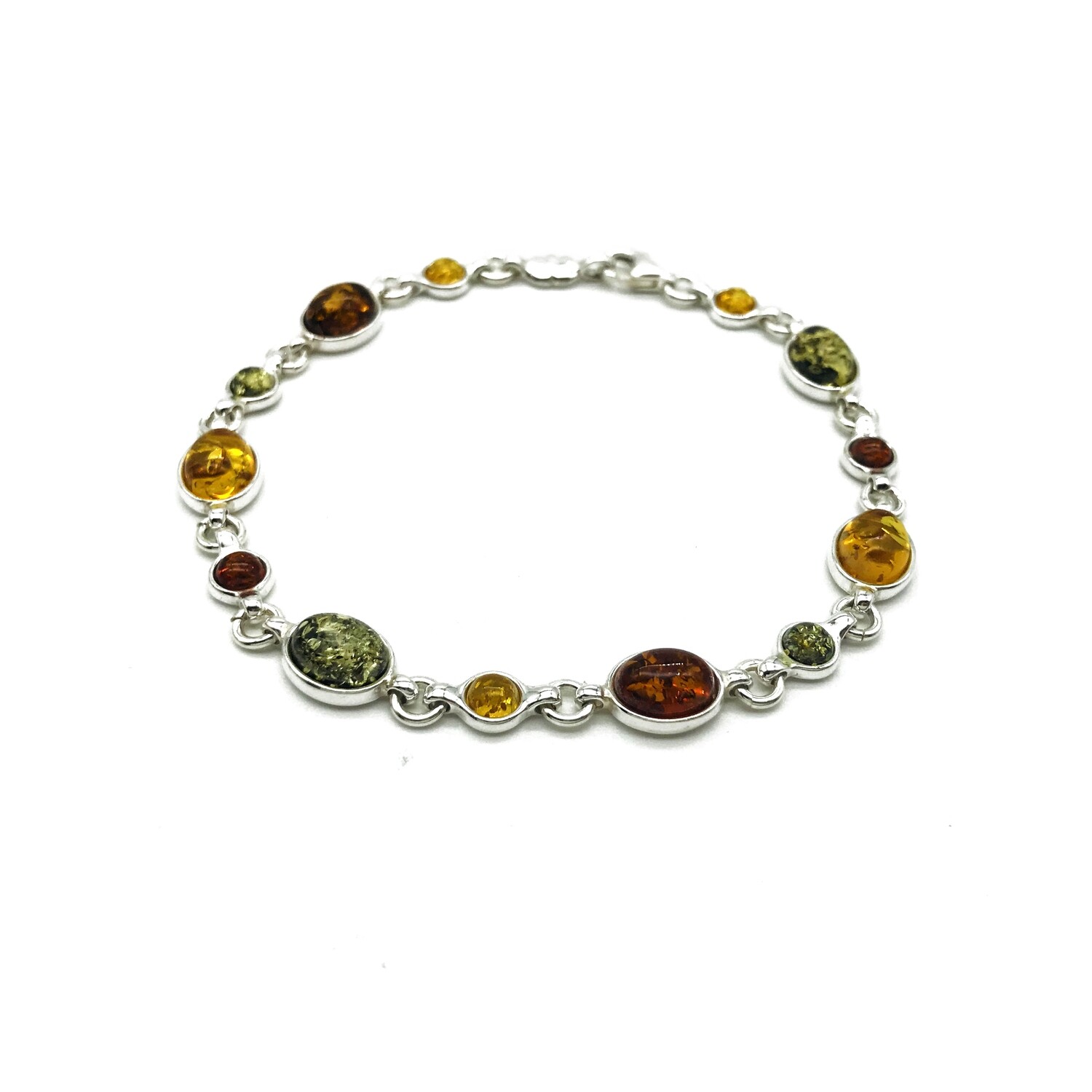 Silver and Amber Bracelet