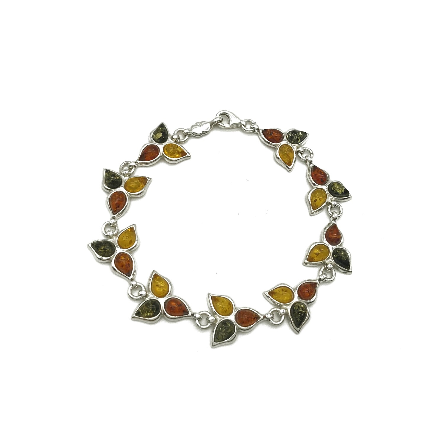 Silver and Amber Bracelet