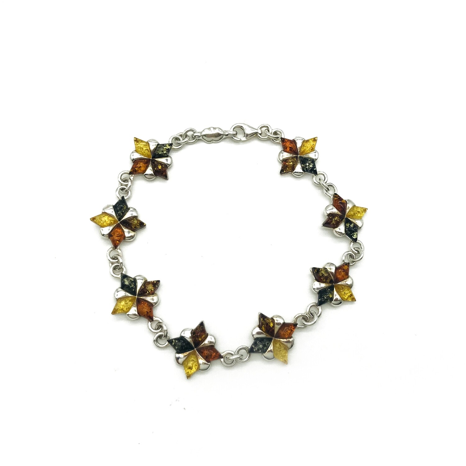 Silver and Amber Bracelet