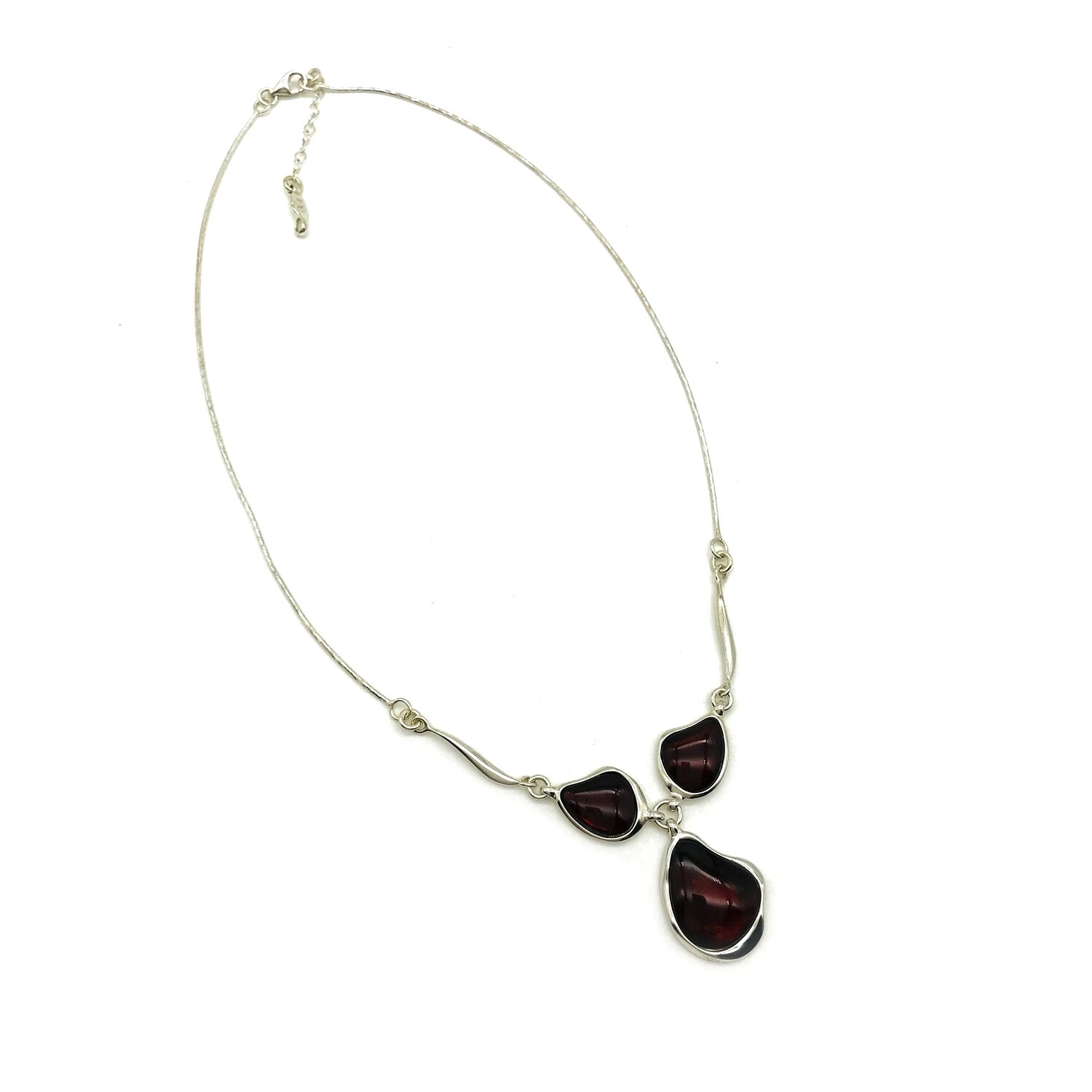 Silver and Amber Necklace