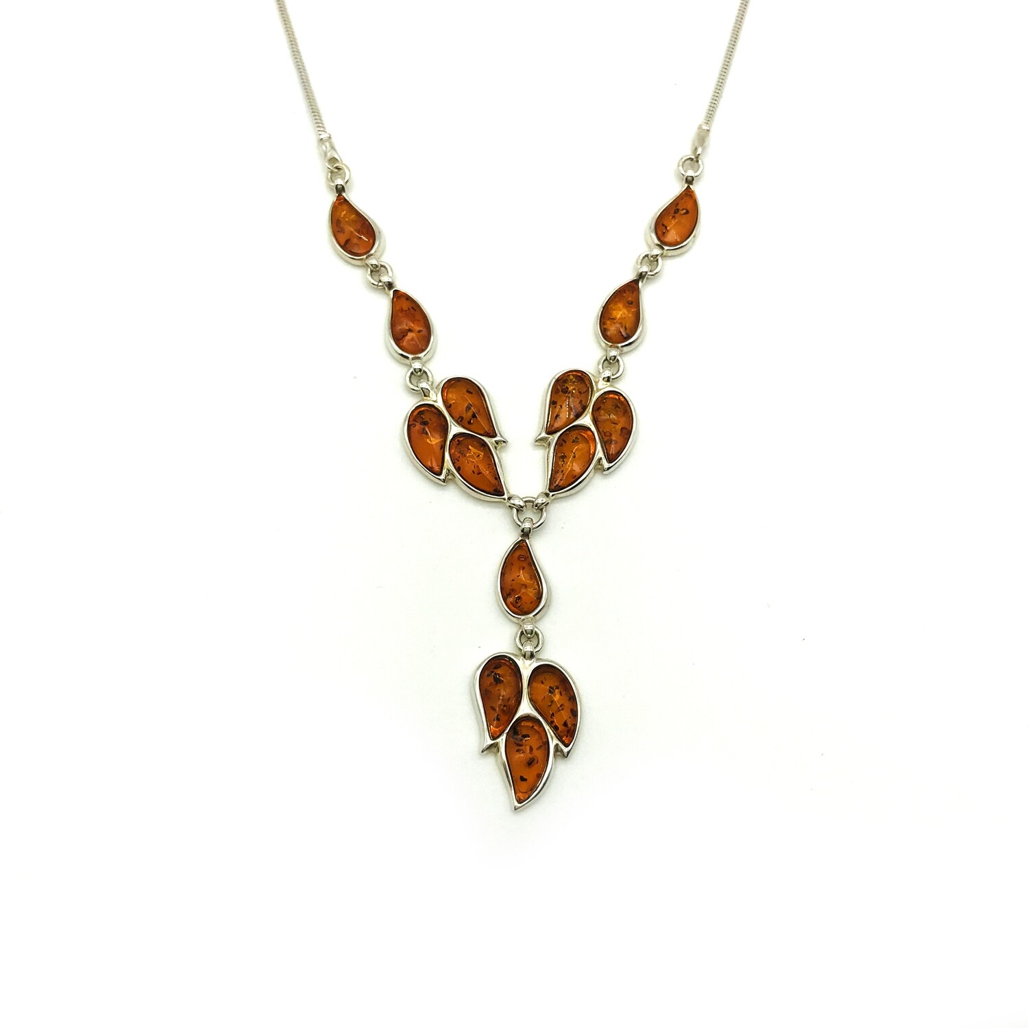 Silver and Amber Necklace