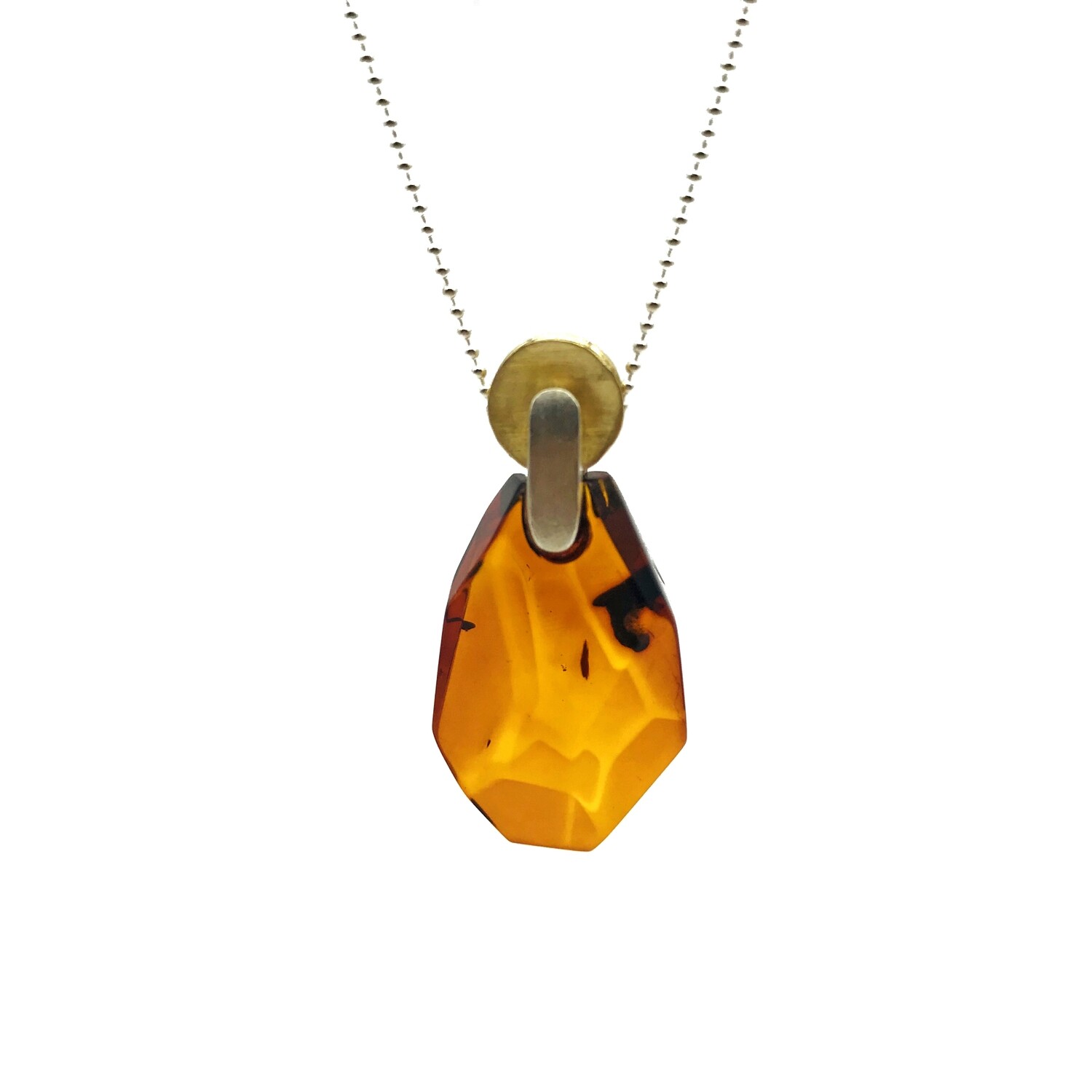 Silver and Amber Necklace