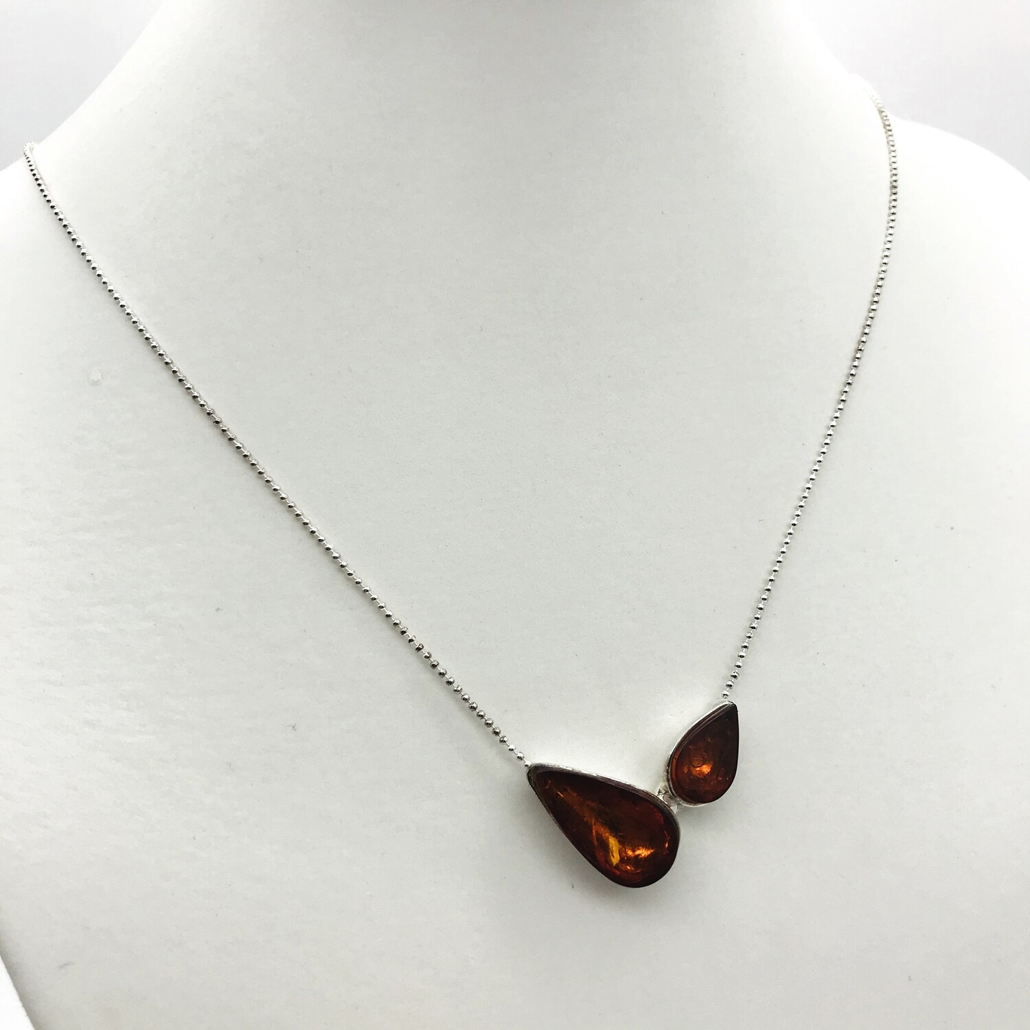 Silver and Amber Necklace