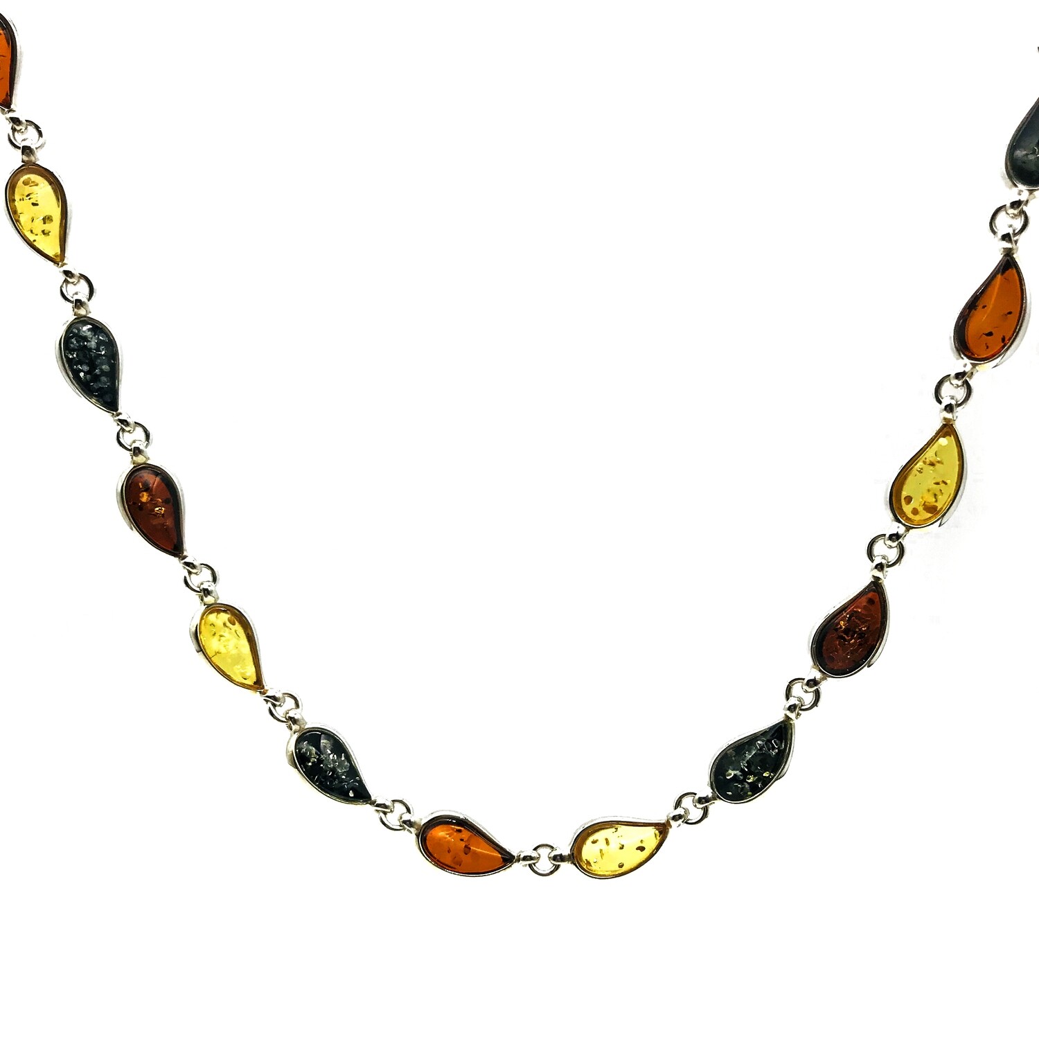 Silver and Amber Necklace