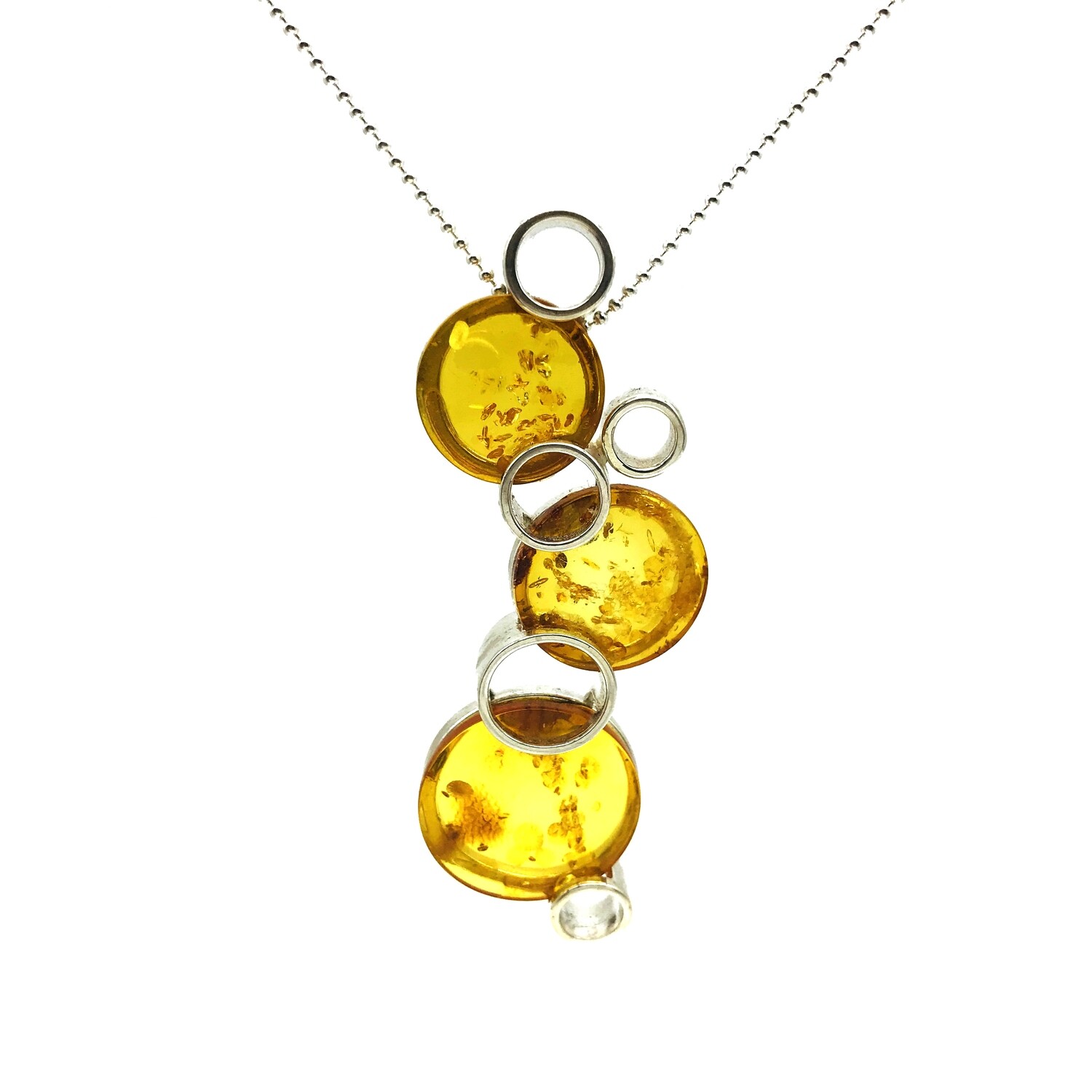Silver and Amber Necklace
