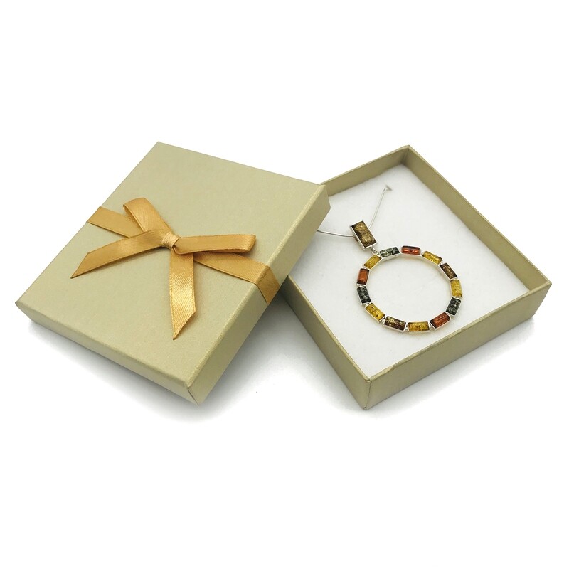 Silver and Amber Pendant