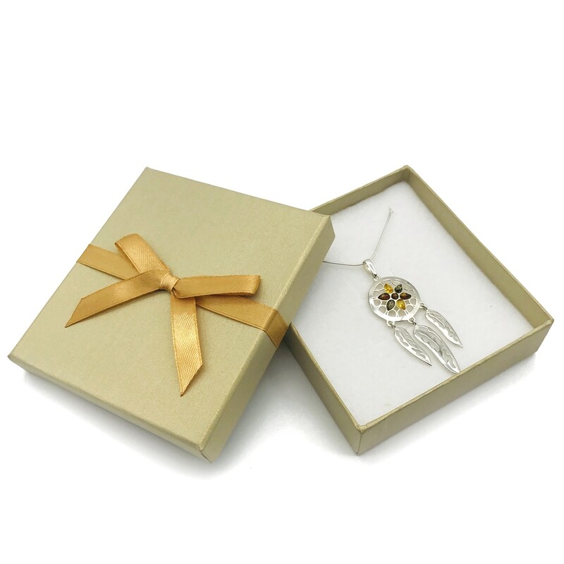 Silver and Amber Pendant