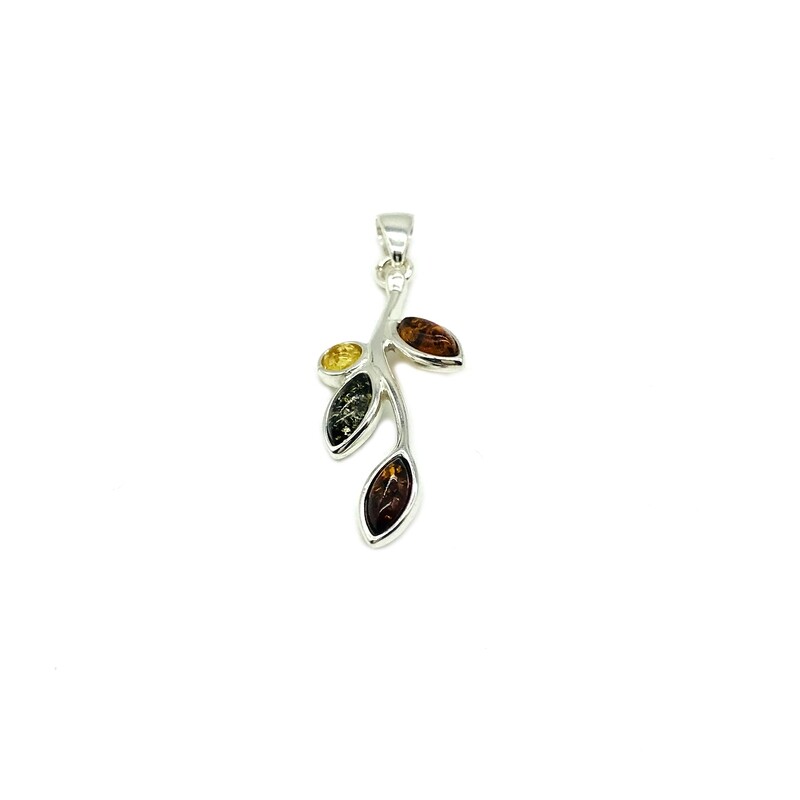 Silver and Amber Pendant