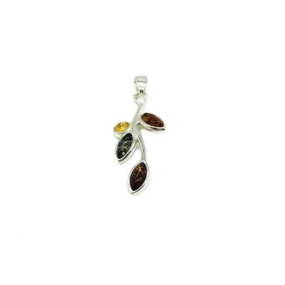 Silver and Amber Pendant