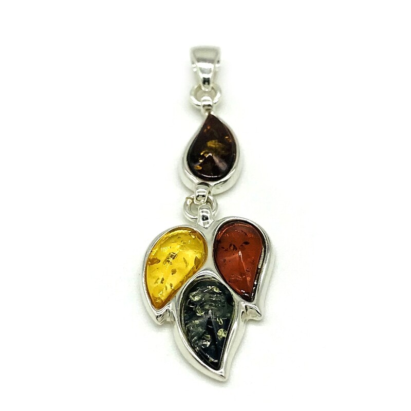 Silver and Amber Pendant
