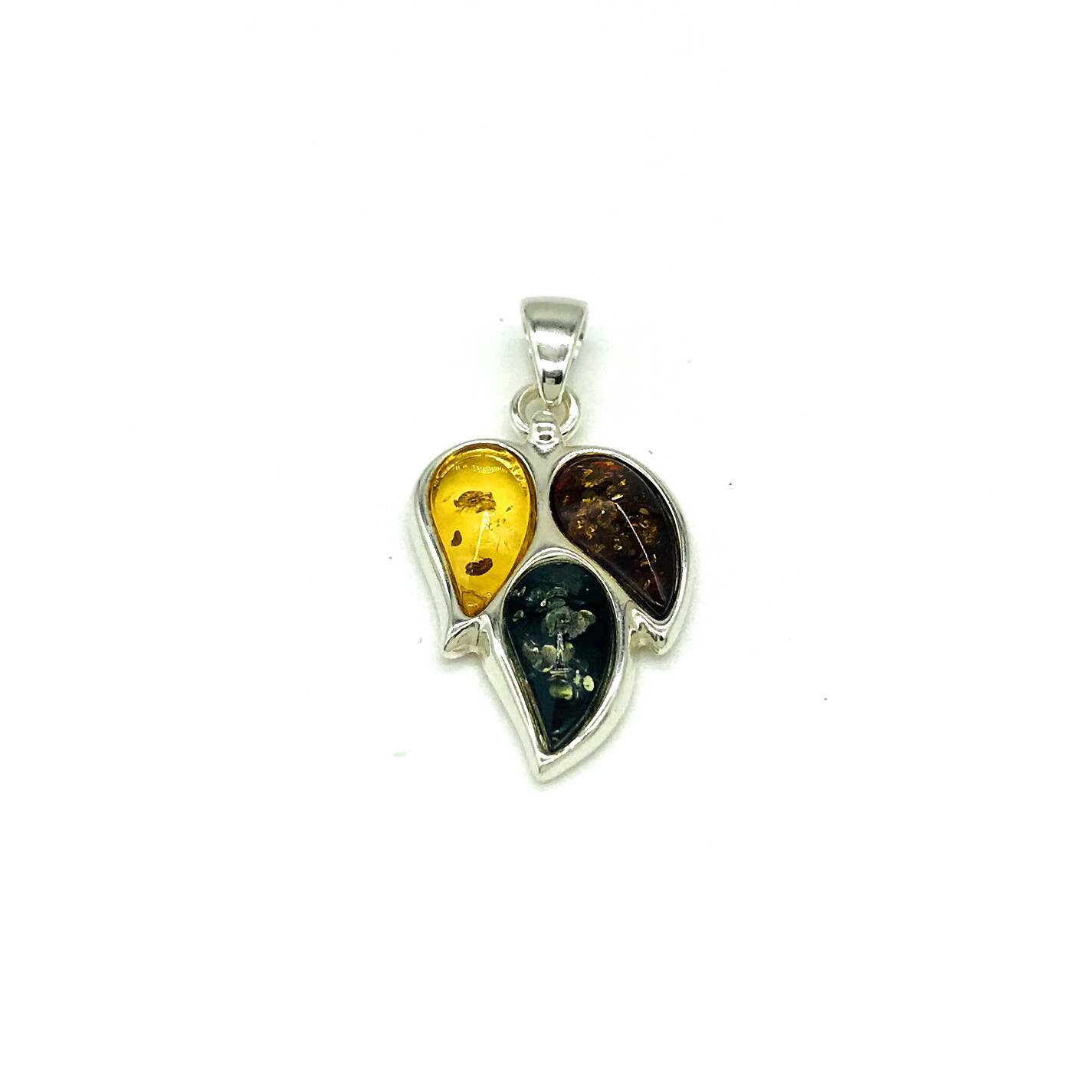 Silver and Amber Pendant
