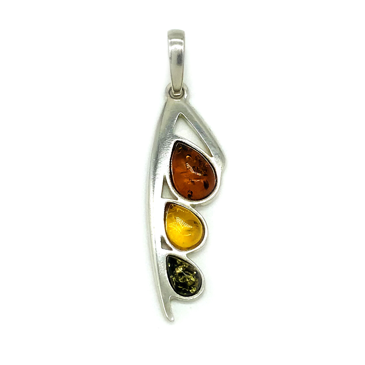 Silver and Amber Pendant