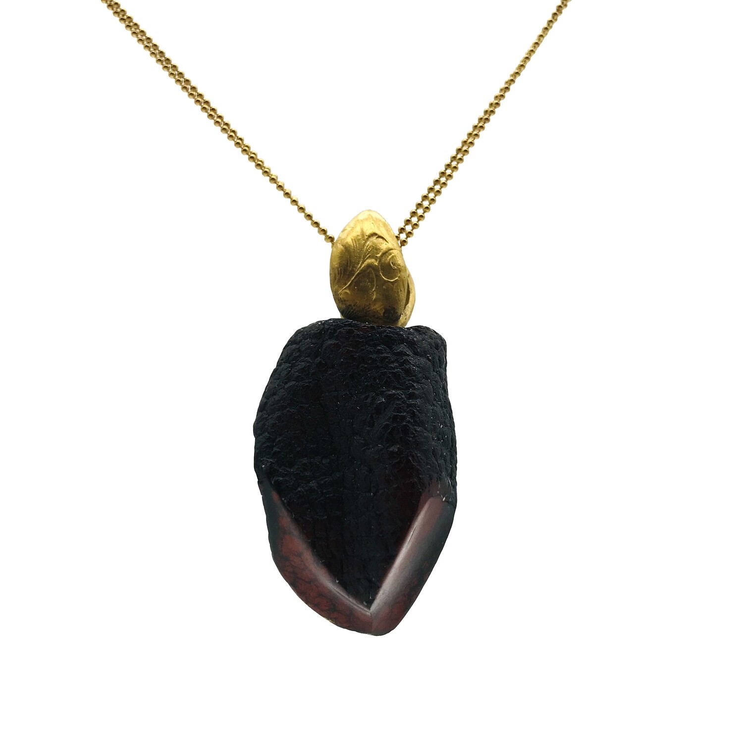 Silver and Amber Necklace