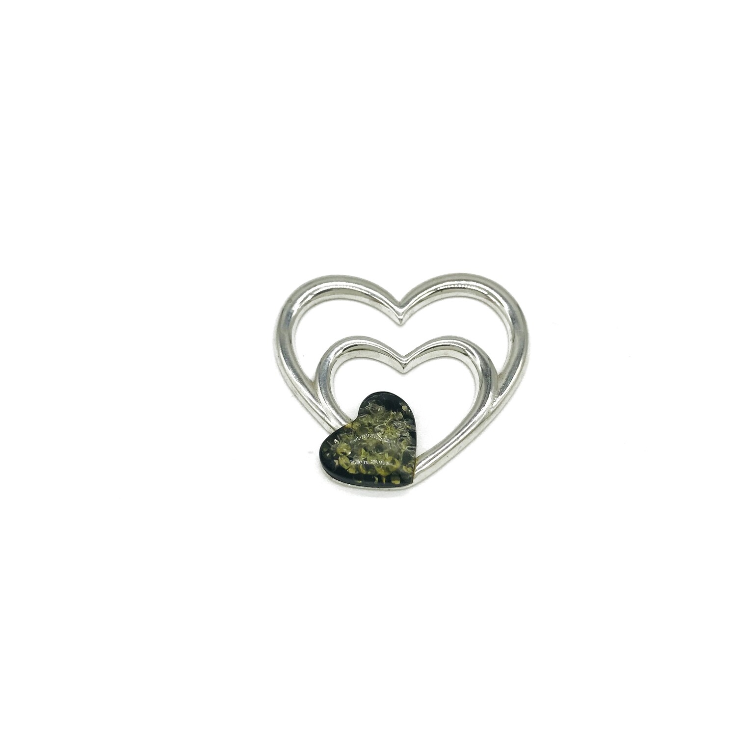 Silver and Amber Pendant