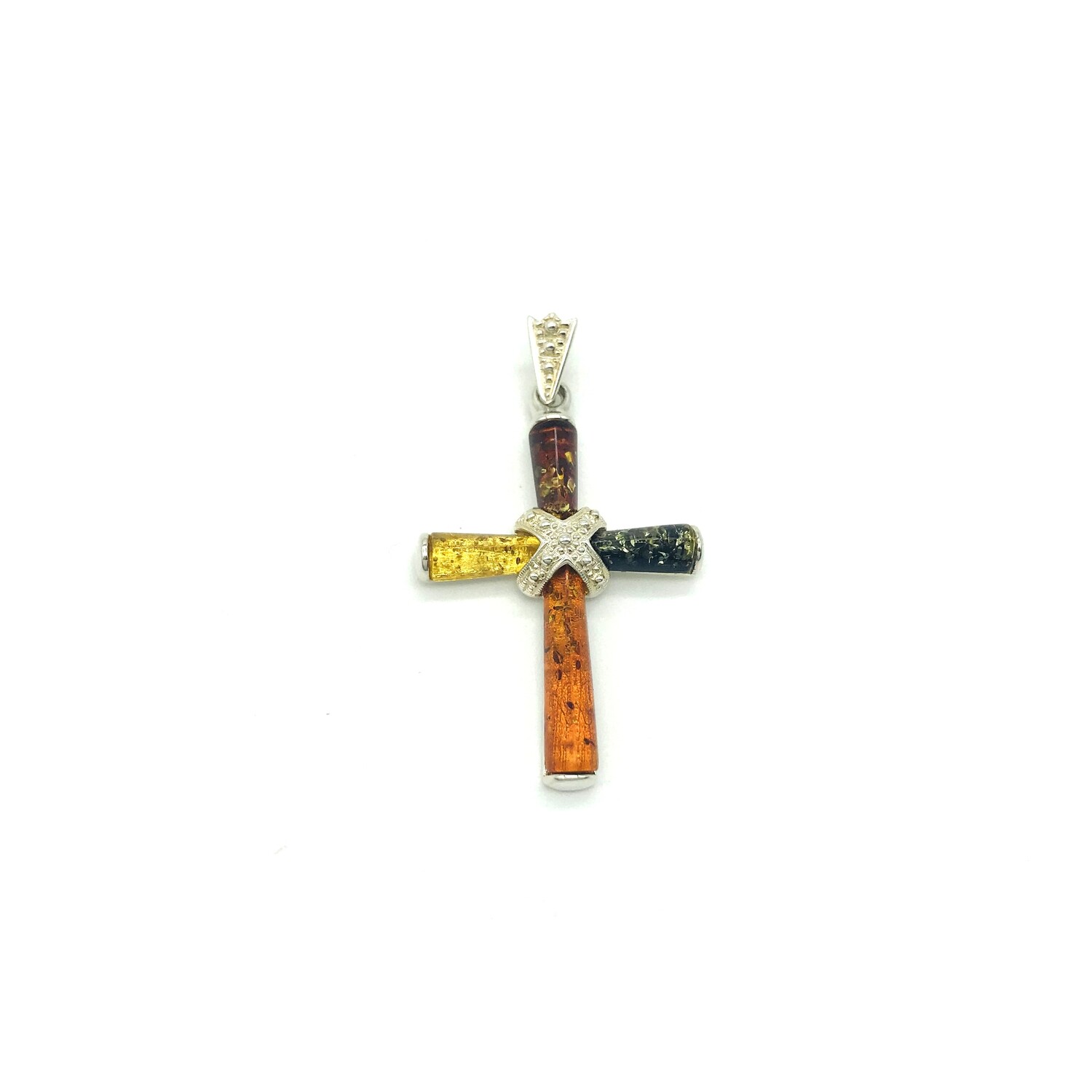 Silver and Amber Pendant