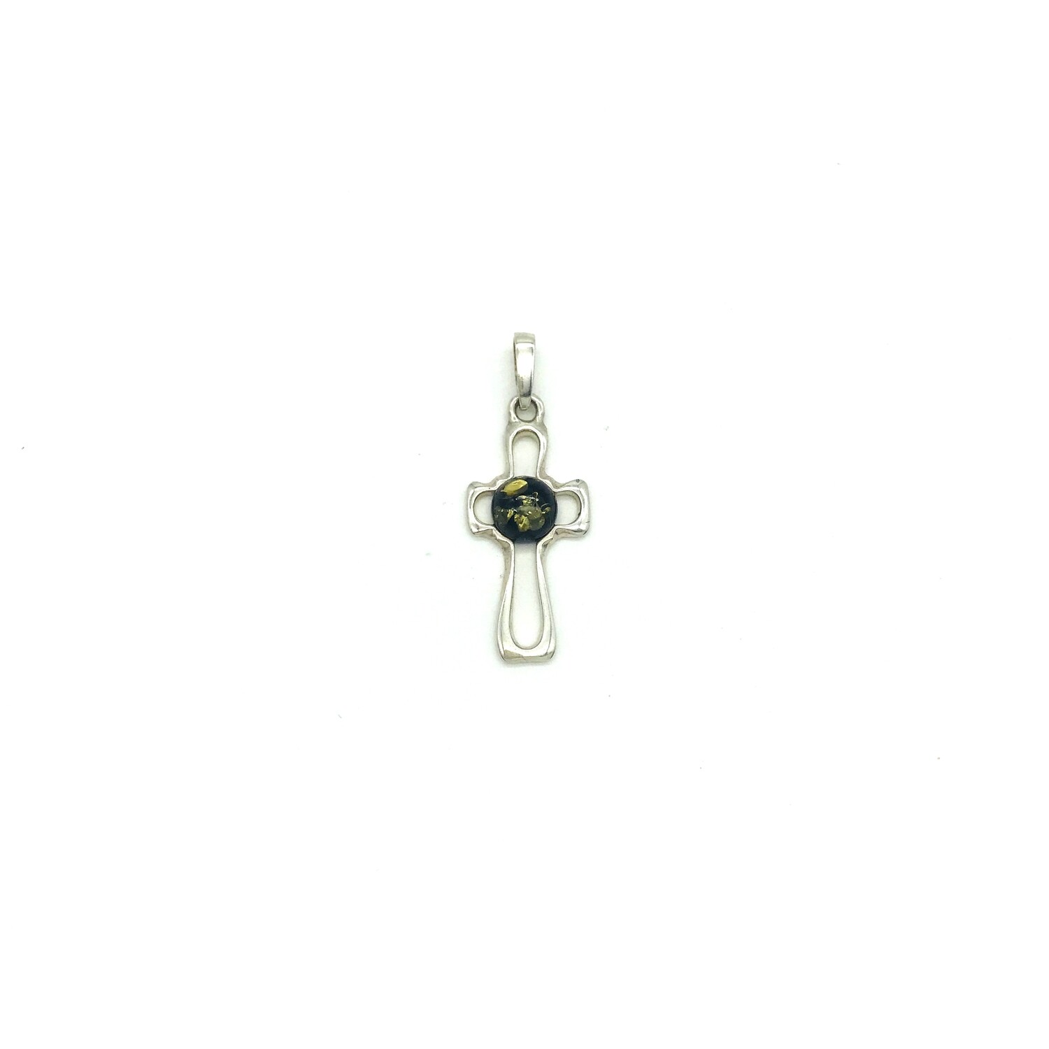 Silver and Amber Pendant