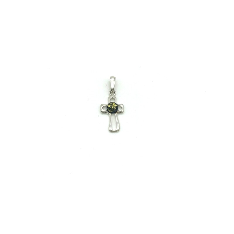 Silver and Amber Pendant