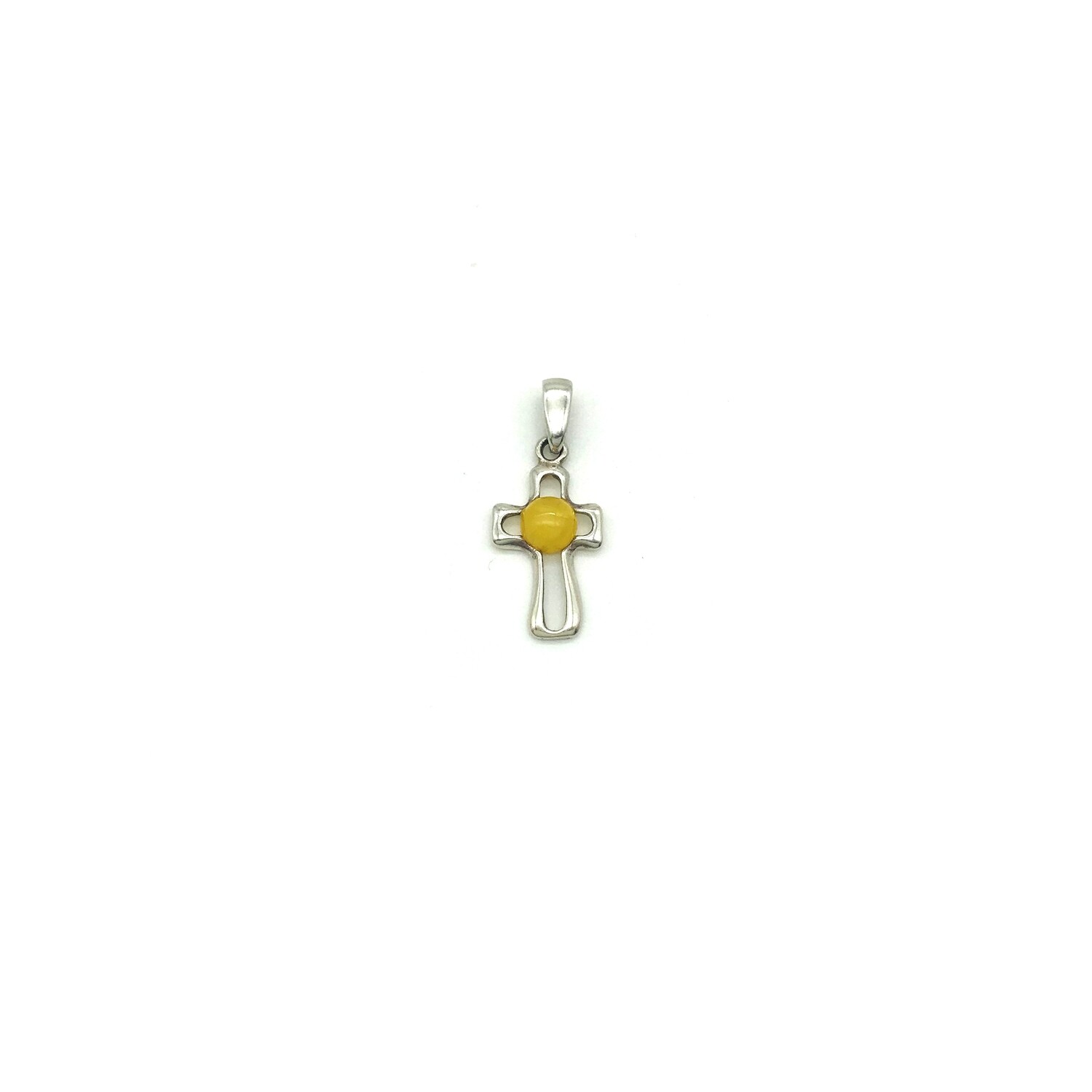 Silver and Amber Pendant