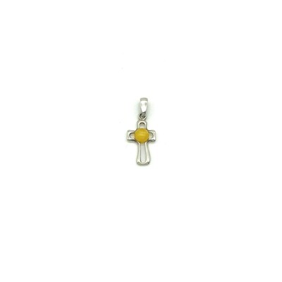 Silver and Amber Pendant