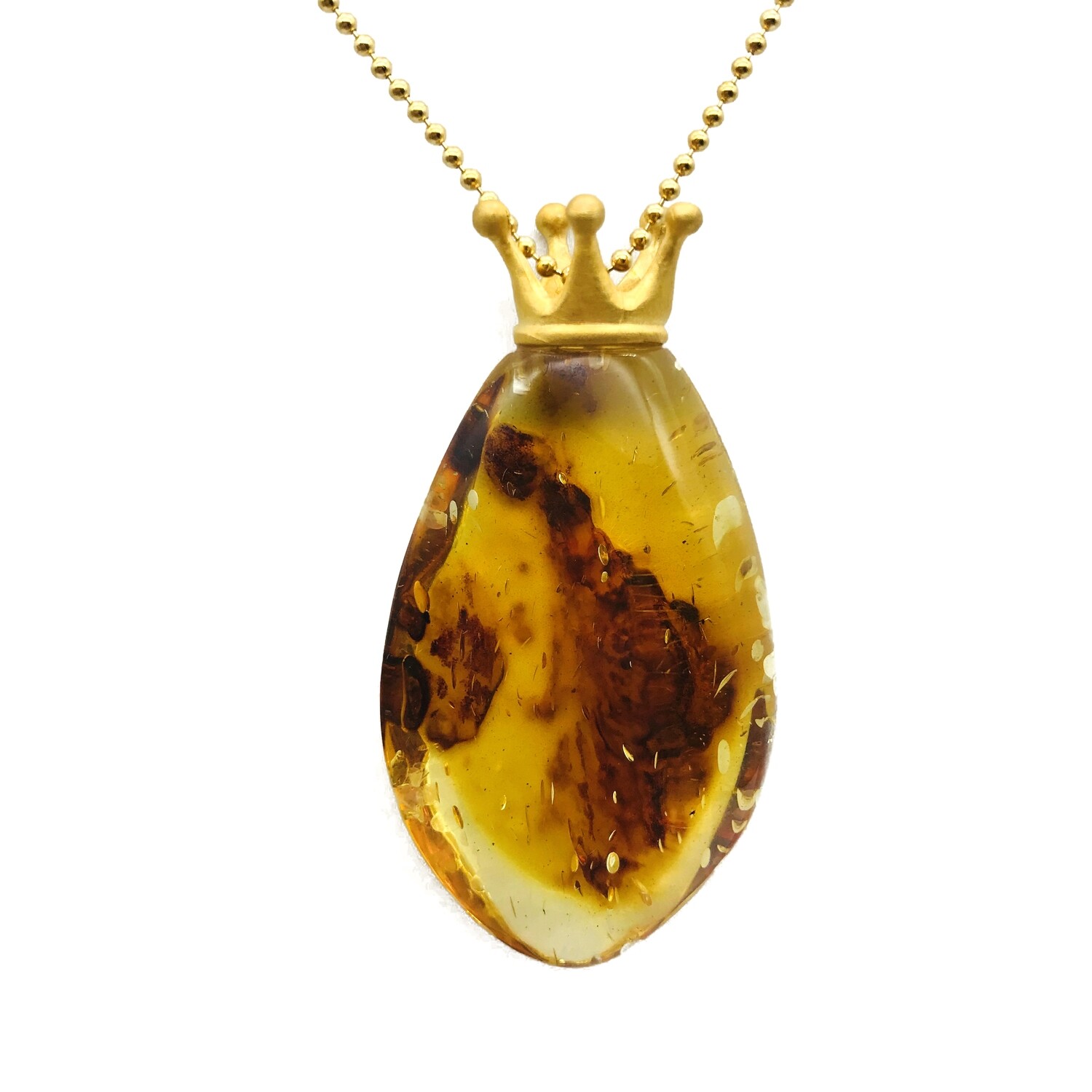 Silver and Amber Necklace