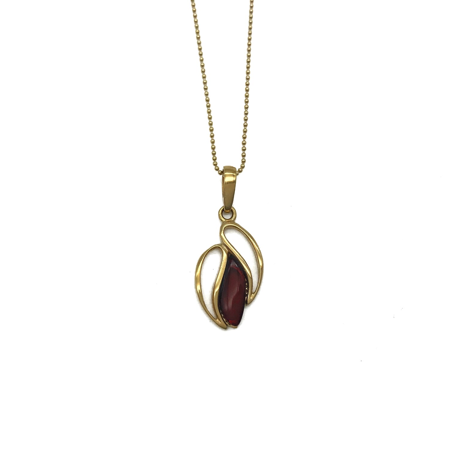 Silver and Amber Pendant