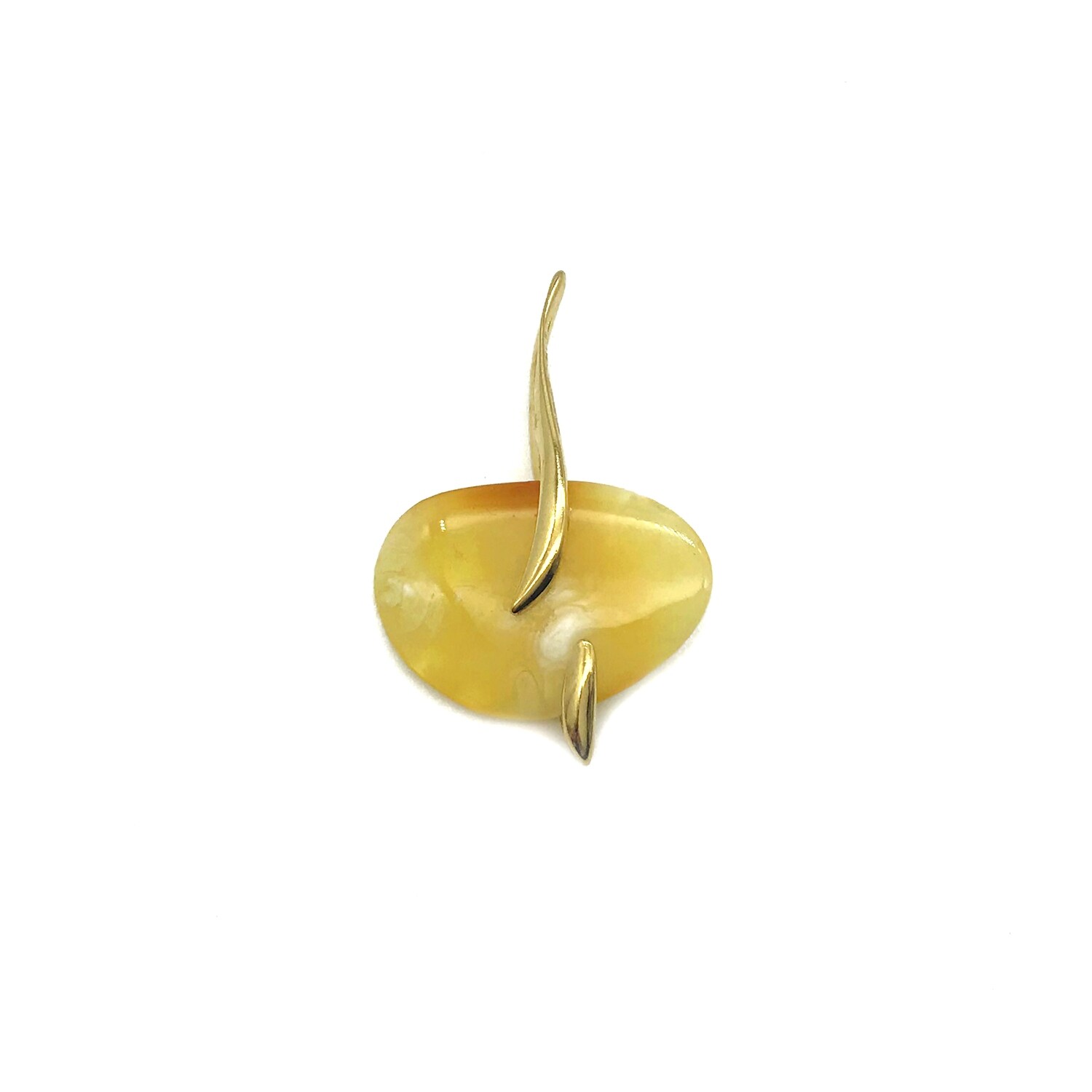 Silver and Amber Pendant