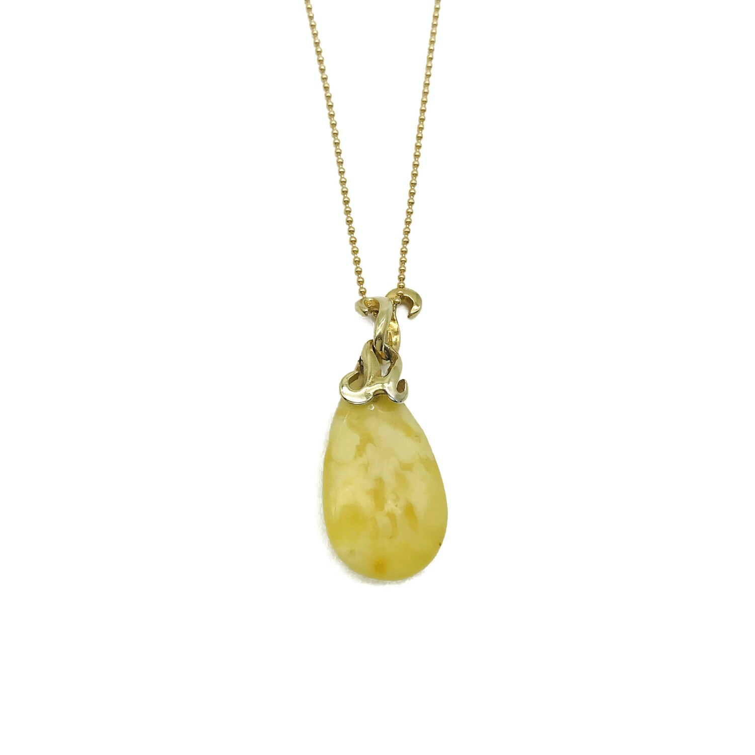 Silver and Amber Pendant