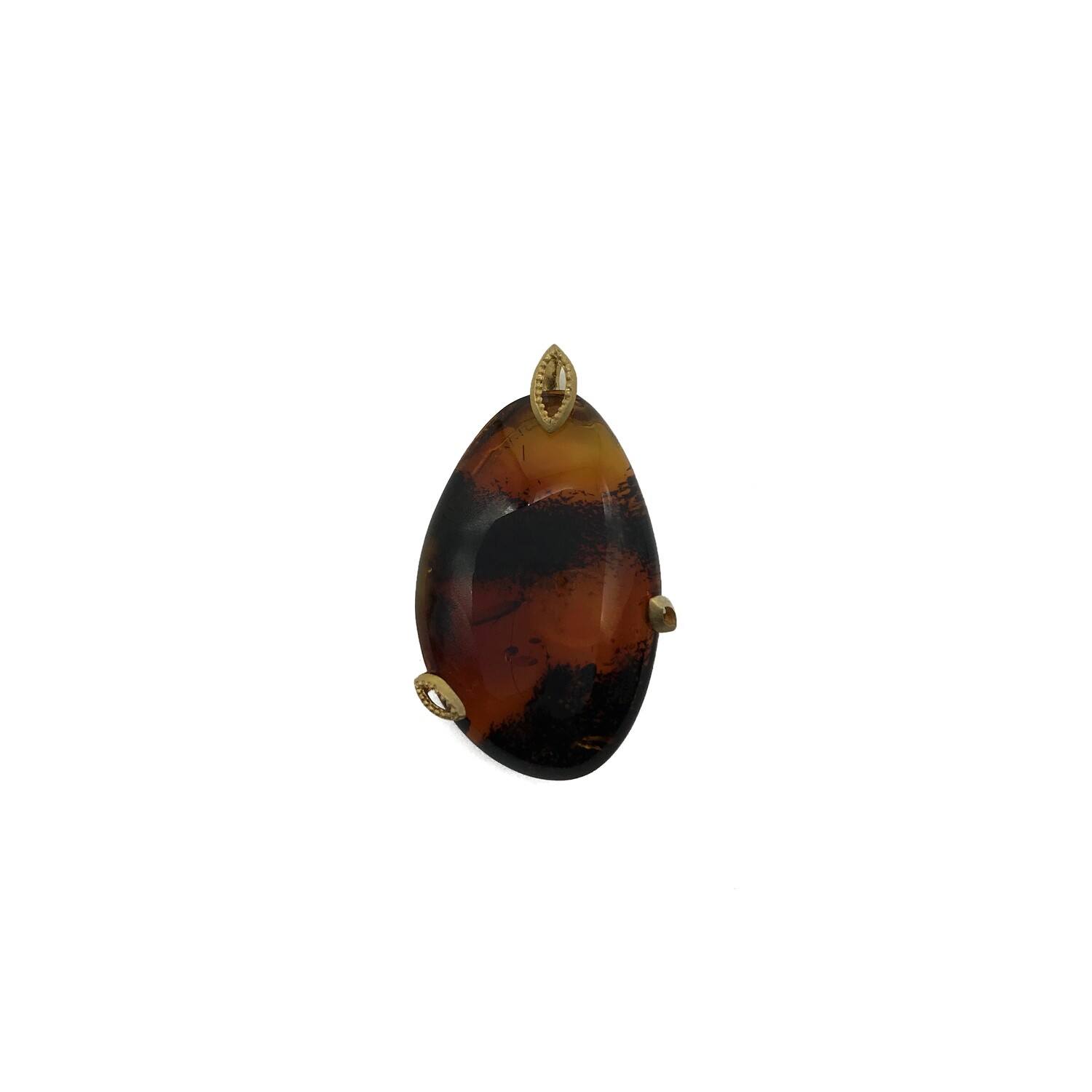 Silver and Amber Pendant