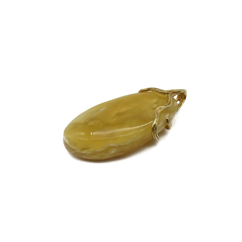 Silver and Amber Pendant
