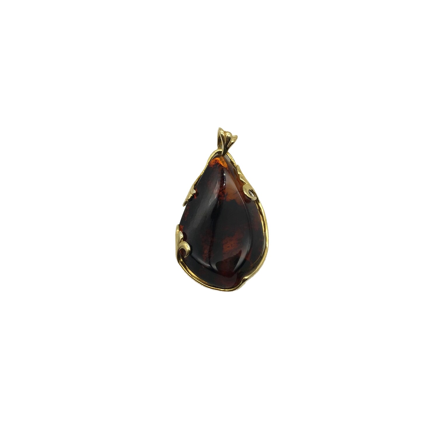 Silver and Amber Pendant