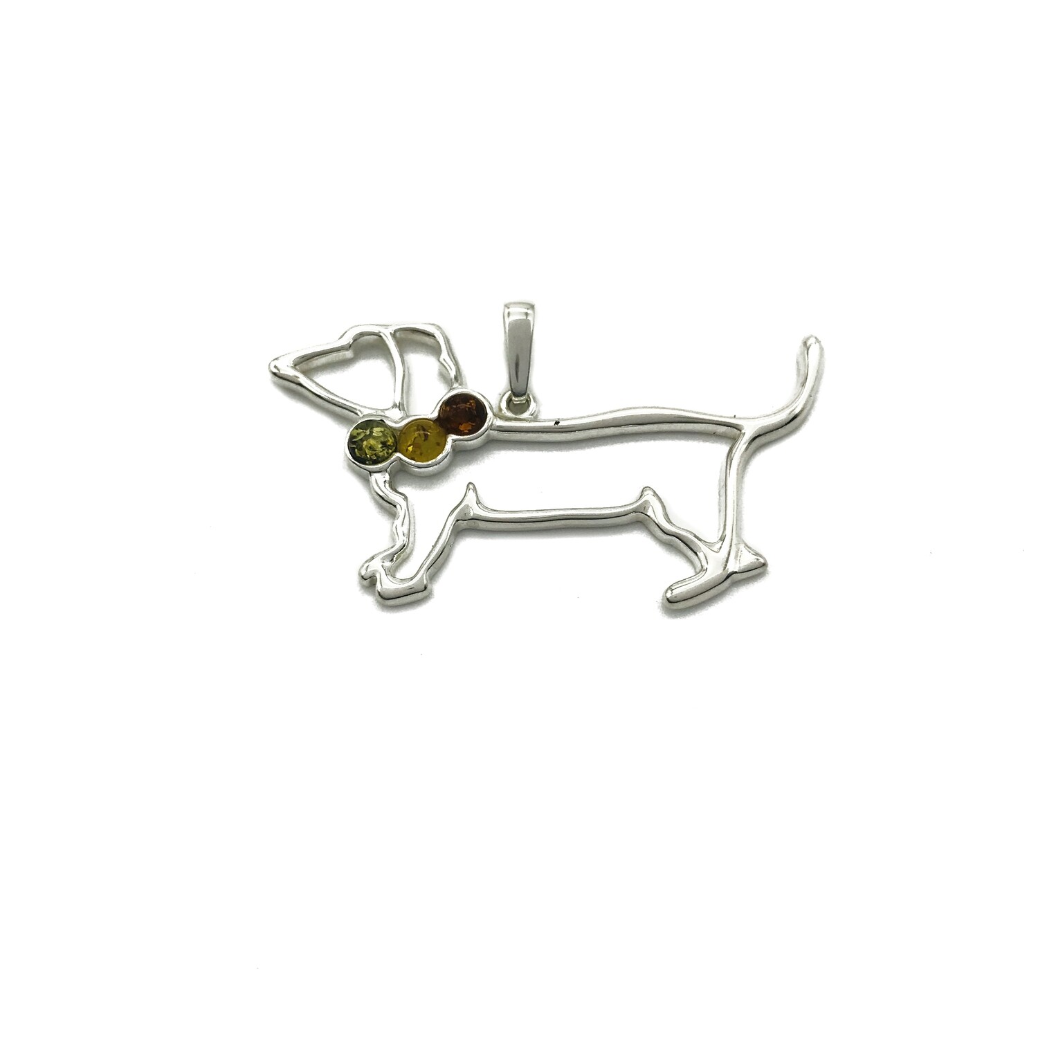 Silver and Amber Pendant