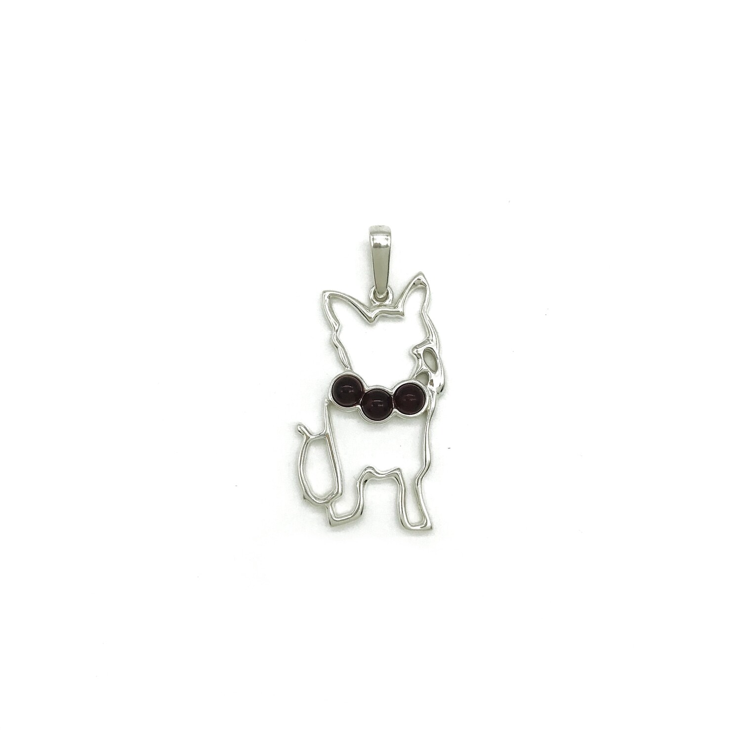Silver and Amber Pendant