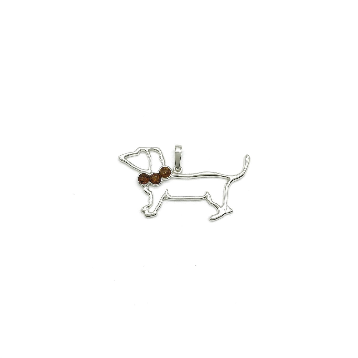 Silver and Amber Pendant