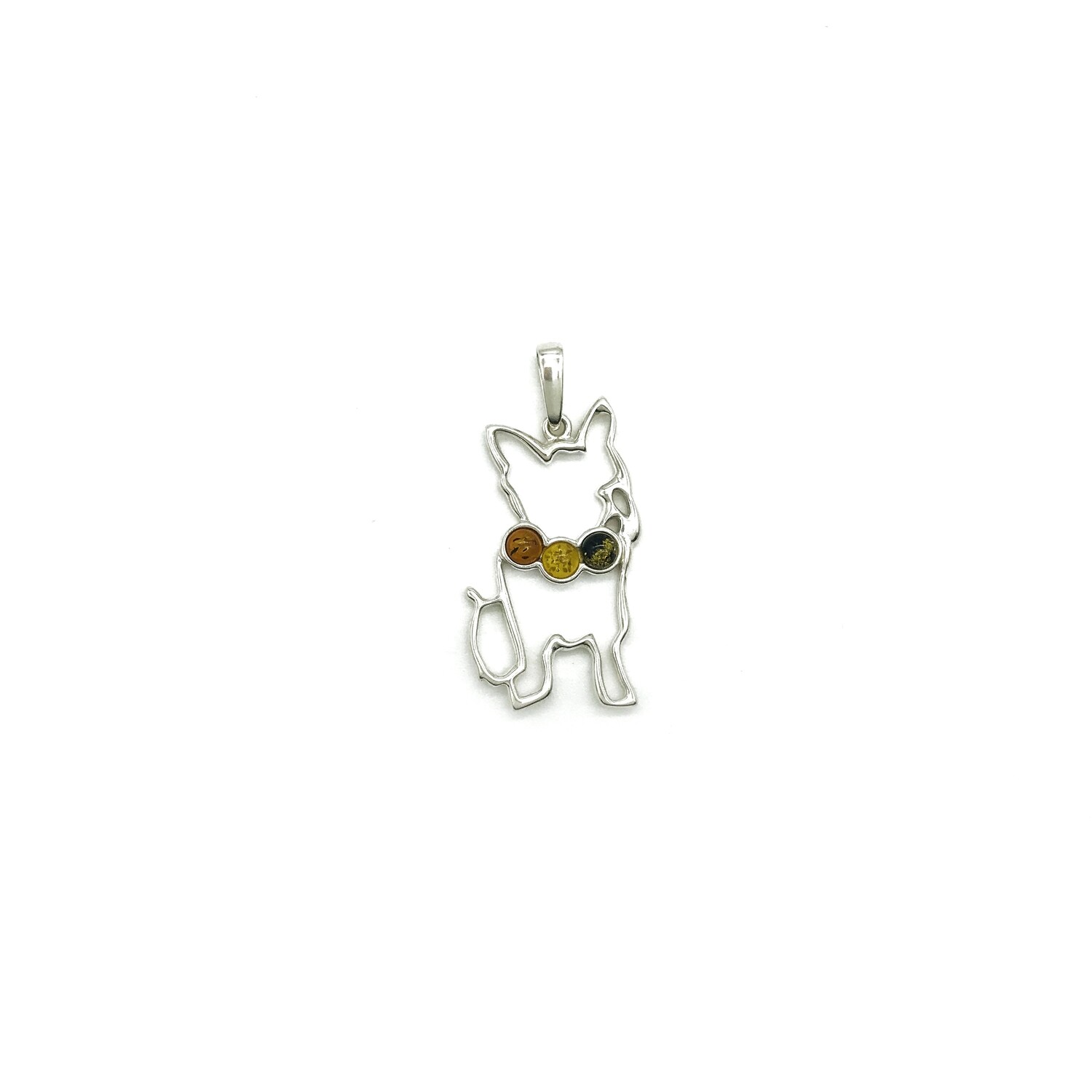 Silver and Amber Pendant