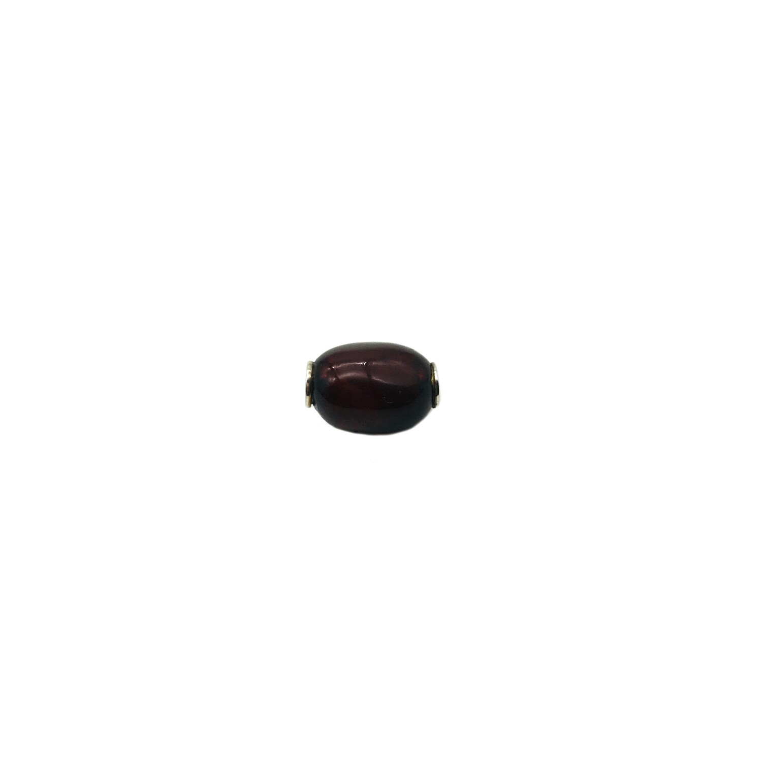 Silver and Amber Bead