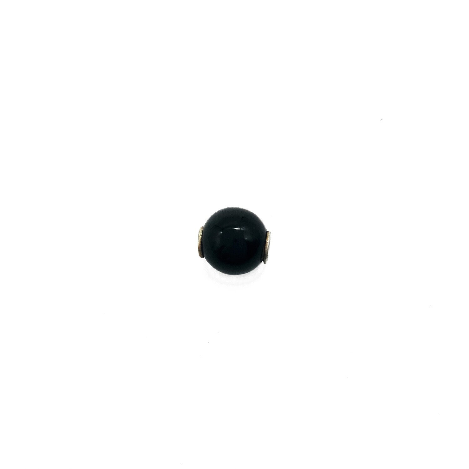 Silver and Amber Bead