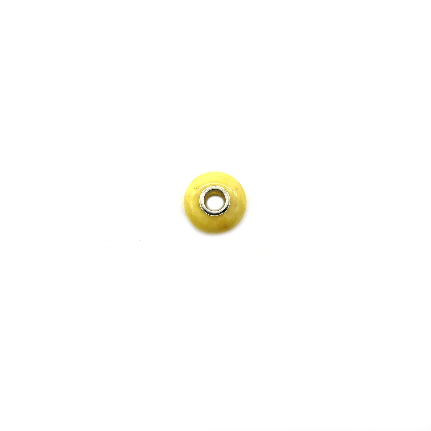 Silver and Amber Bead
