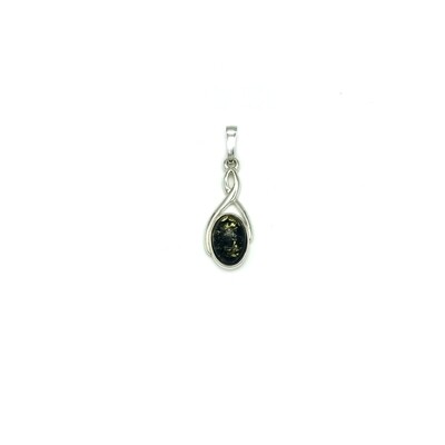Silver and Amber Pendant