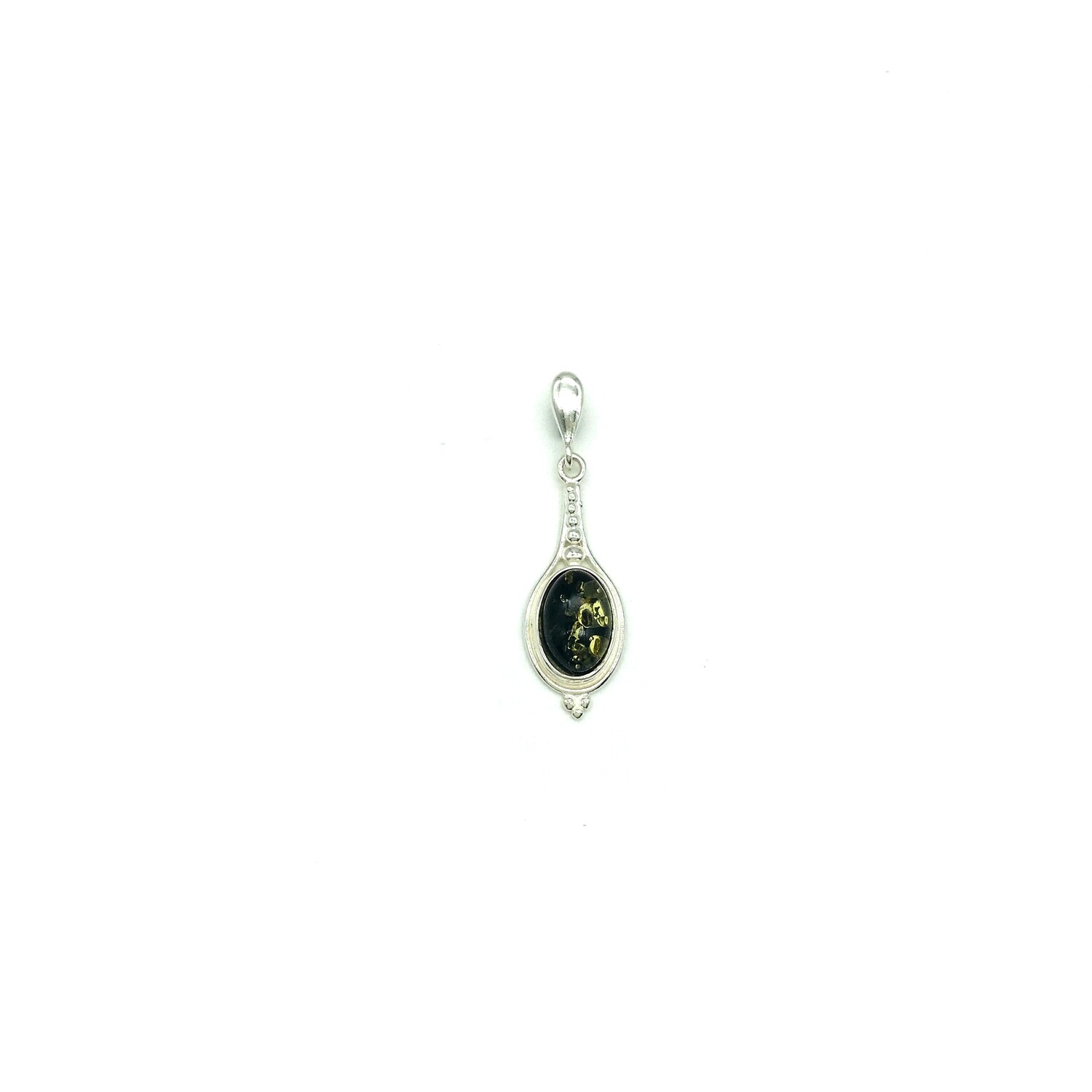 Silver and Amber Pendant