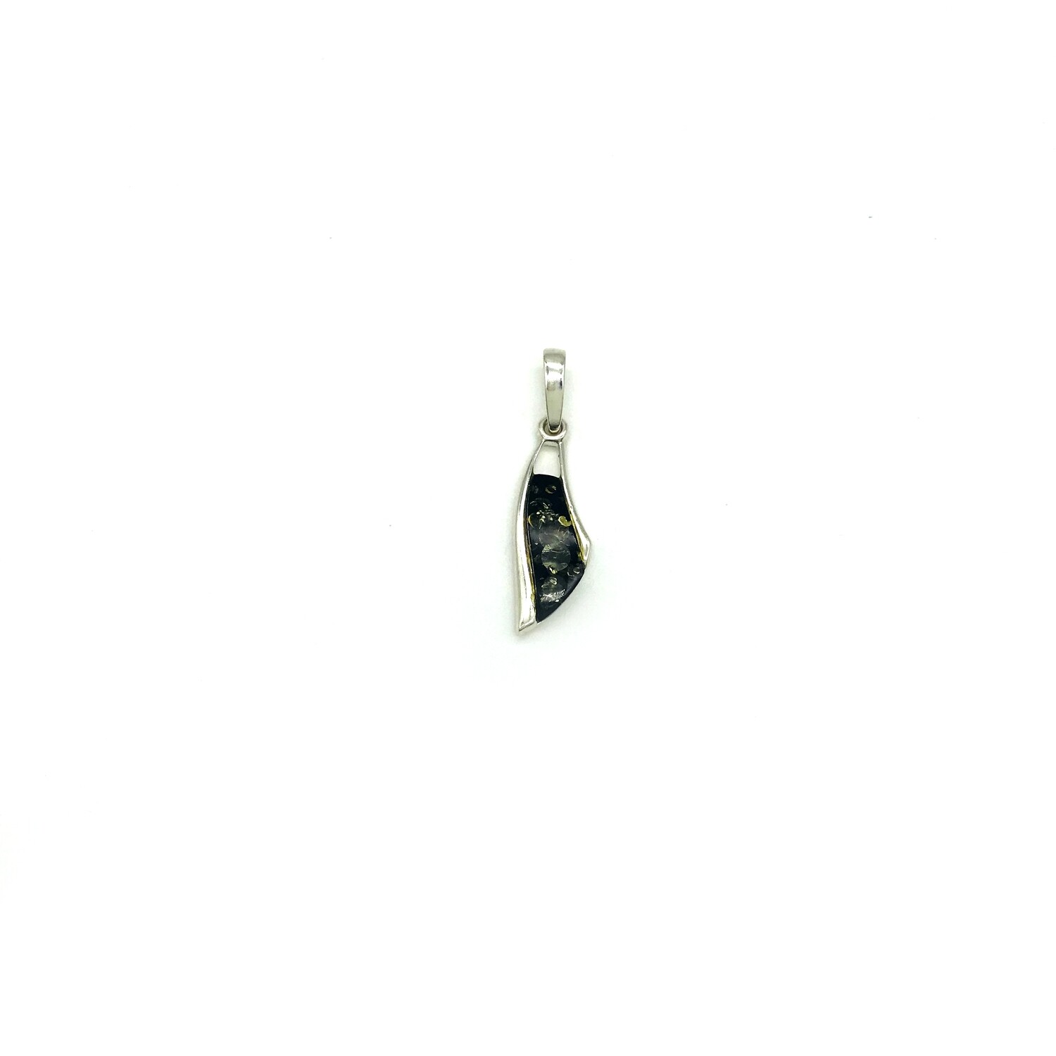 Silver and Amber Pendant