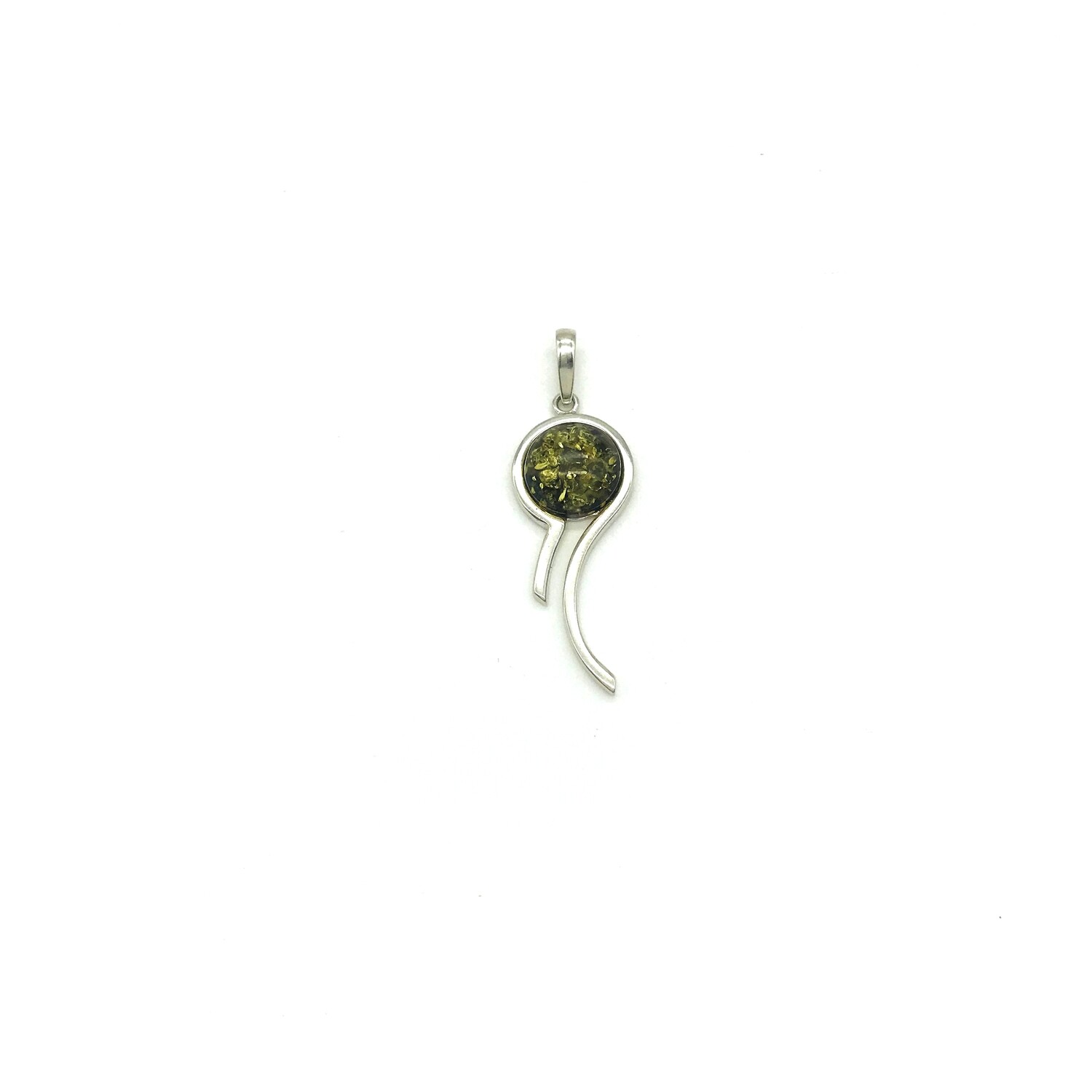 Silver and Amber Pendant